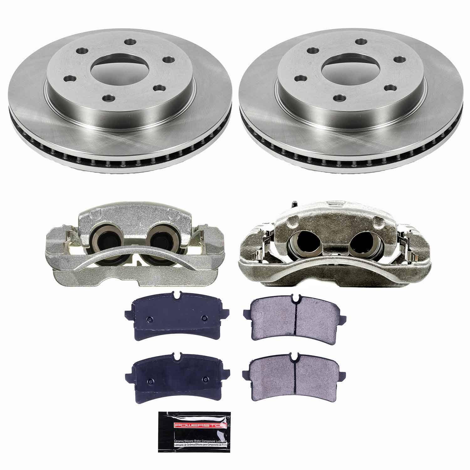 Power Stop - KCOE2009 - Front - Disc Brake Pad/Caliper and Rotor Kit