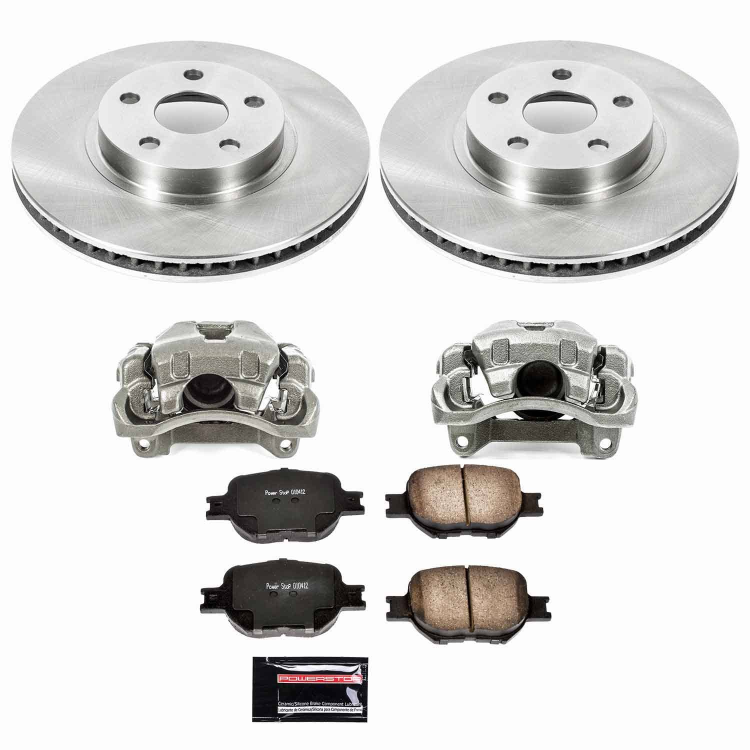 Power Stop - KCOE2313 - Front - Disc Brake Pad/Caliper and Rotor Kit