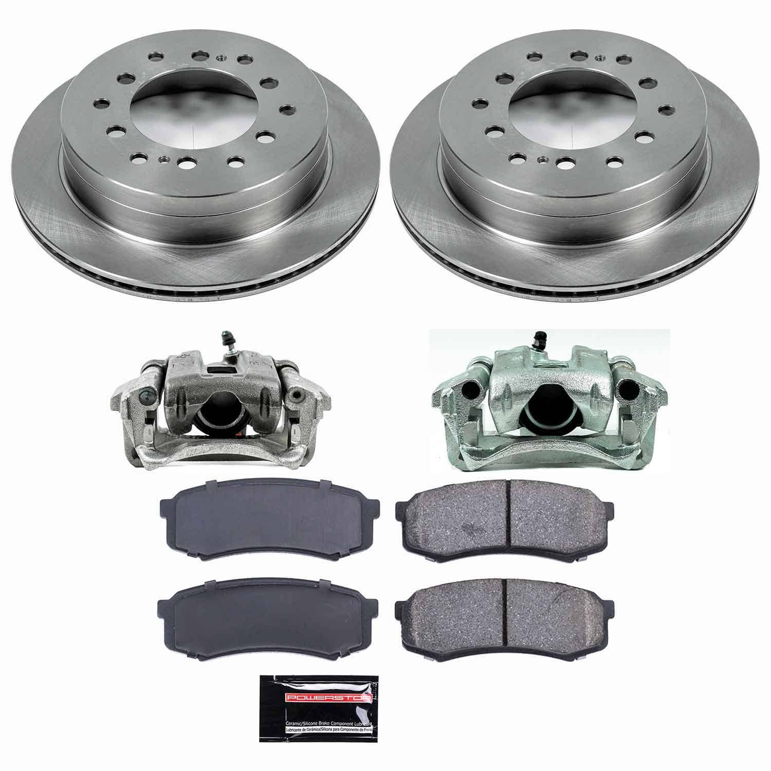 Power Stop - KCOE2405 - Rear - Disc Brake Pad/Caliper and Rotor Kit