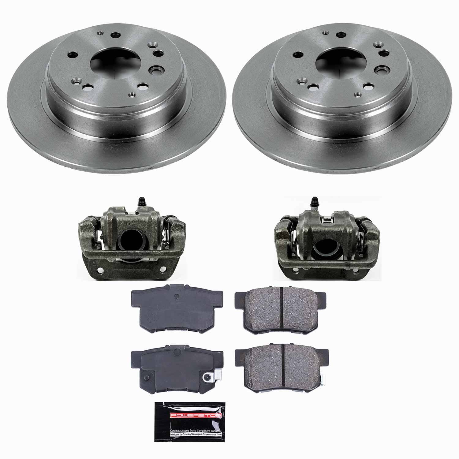 Power Stop - KCOE2434 - Rear - Disc Brake Pad/Caliper and Rotor Kit