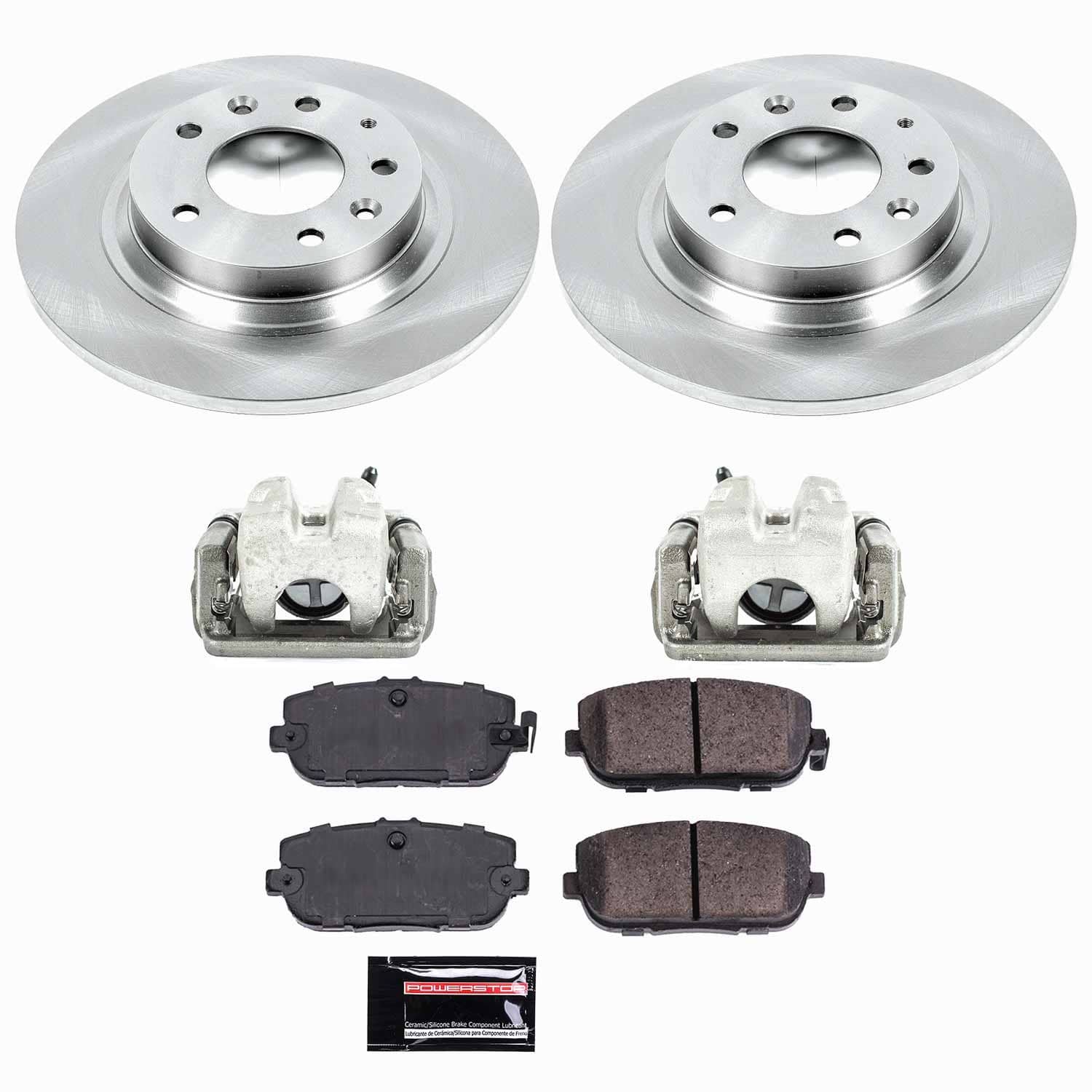 Power Stop - KCOE2451 - Rear - Disc Brake Pad/Caliper and Rotor Kit