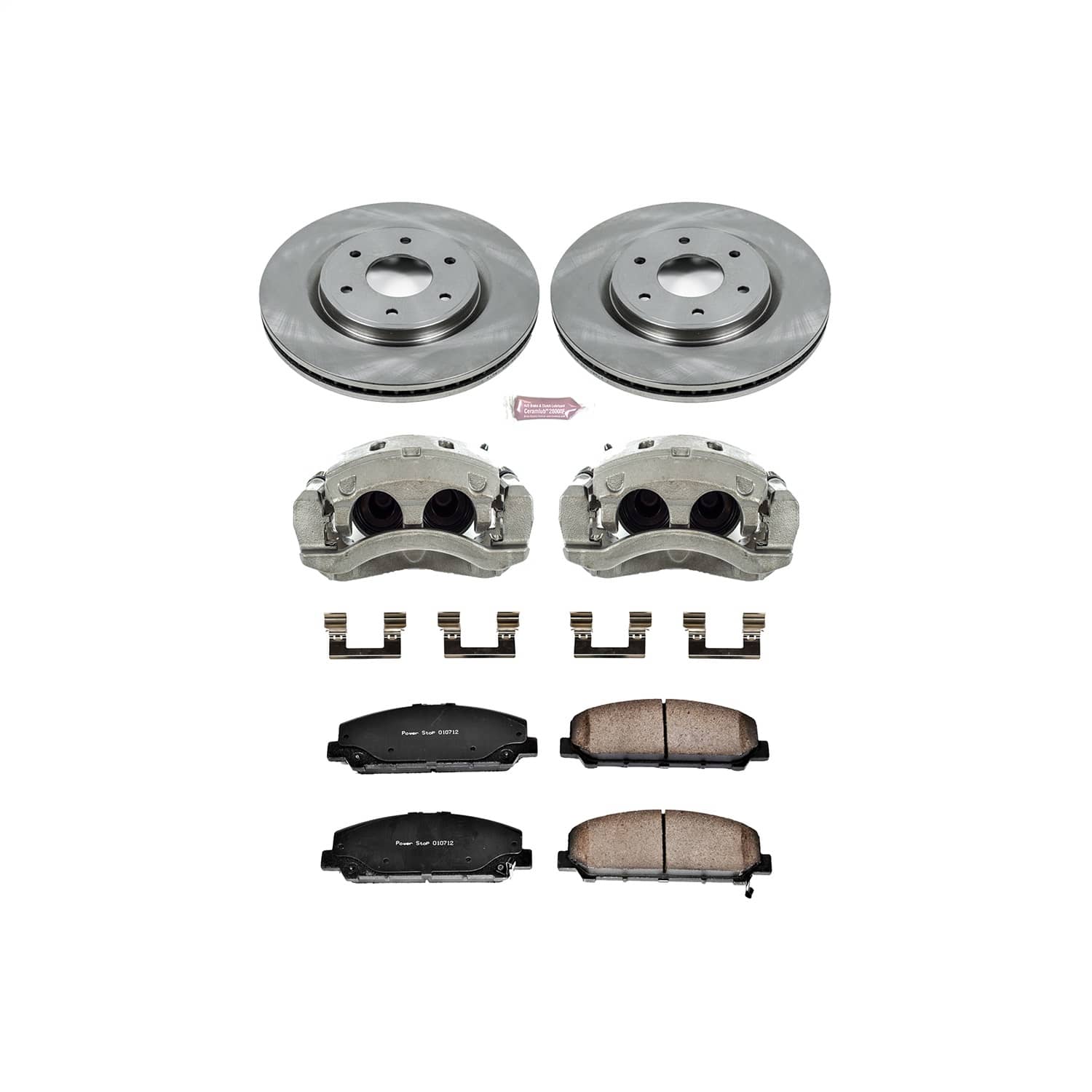 Power Stop - KCOE2909 - Front - Disc Brake Pad/Caliper and Rotor Kit