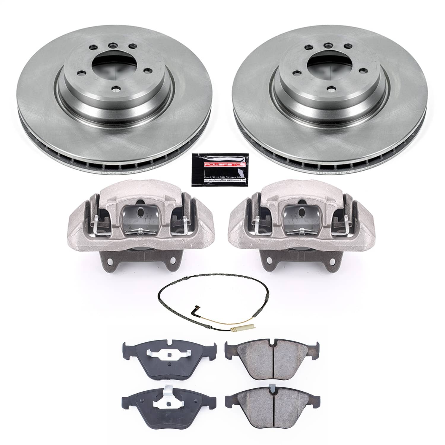 Power Stop - KCOE3015 - Front - Disc Brake Pad/Caliper and Rotor Kit