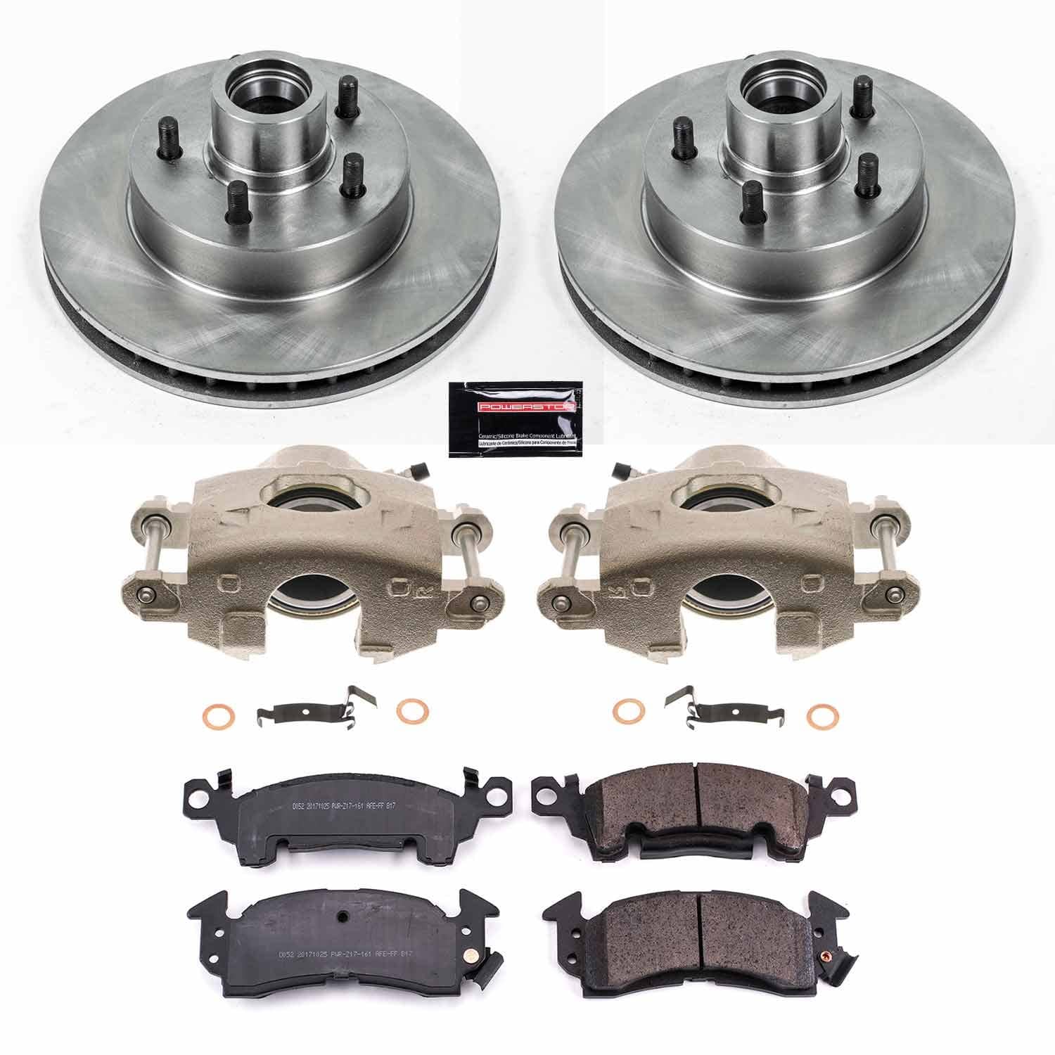 Power Stop - KCOE4539B - Front - Disc Brake Pad/Caliper and Rotor Kit