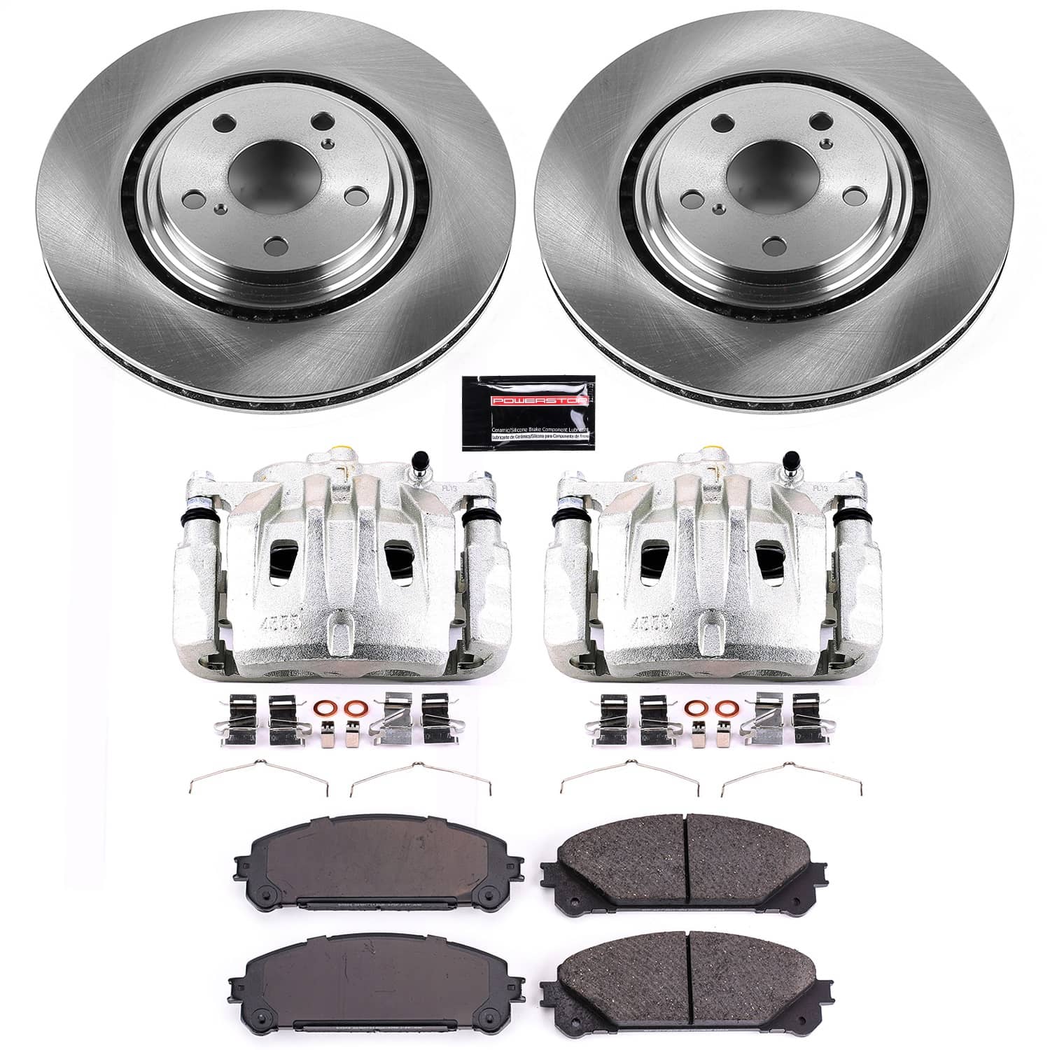 Power Stop - KCOE4713 - Front - Disc Brake Pad/Caliper and Rotor Kit
