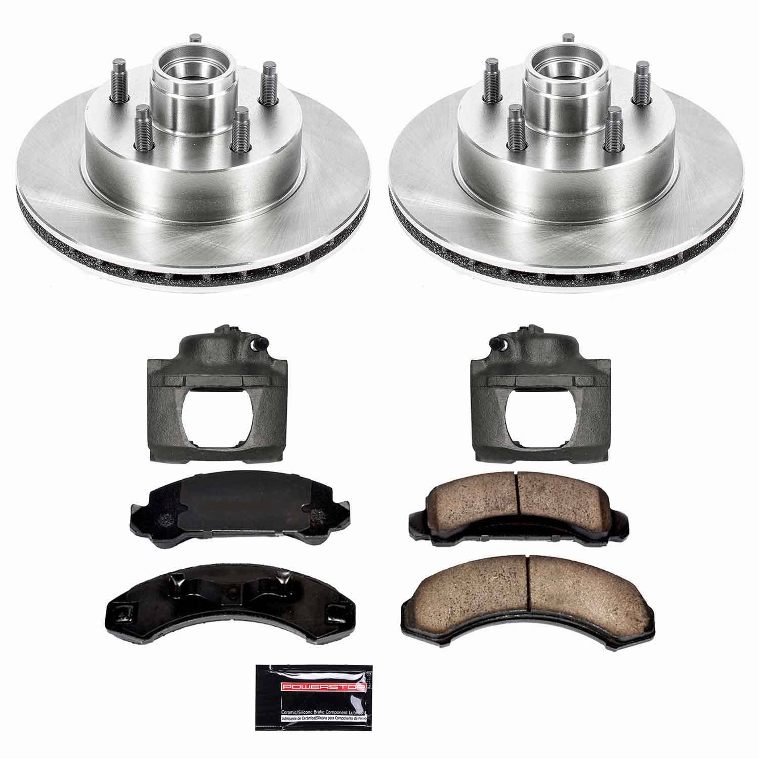 Power Stop - KCOE4784 - Front - Disc Brake Pad/Caliper and Rotor Kit