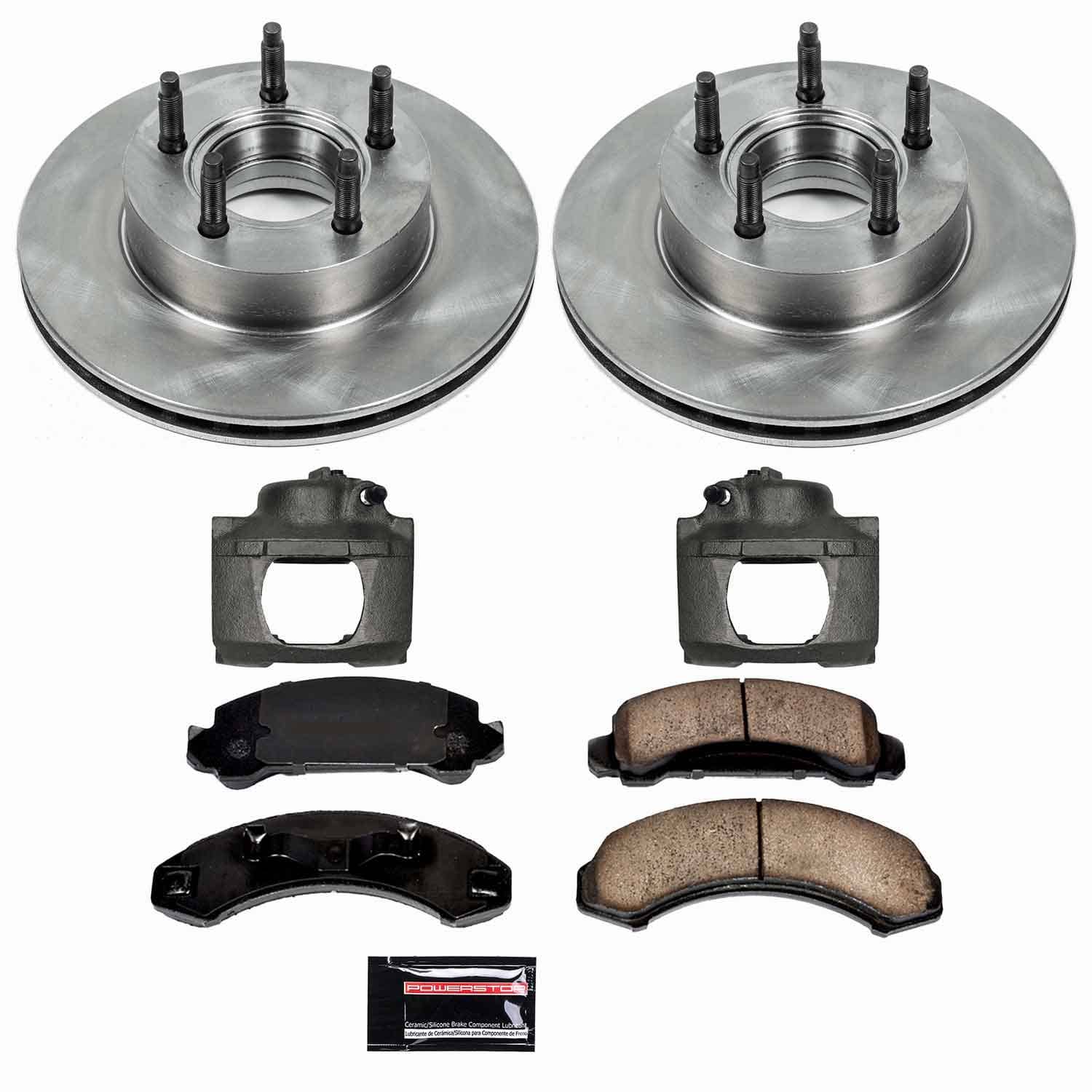 Power Stop - KCOE4786 - Front - Disc Brake Pad/Caliper and Rotor Kit