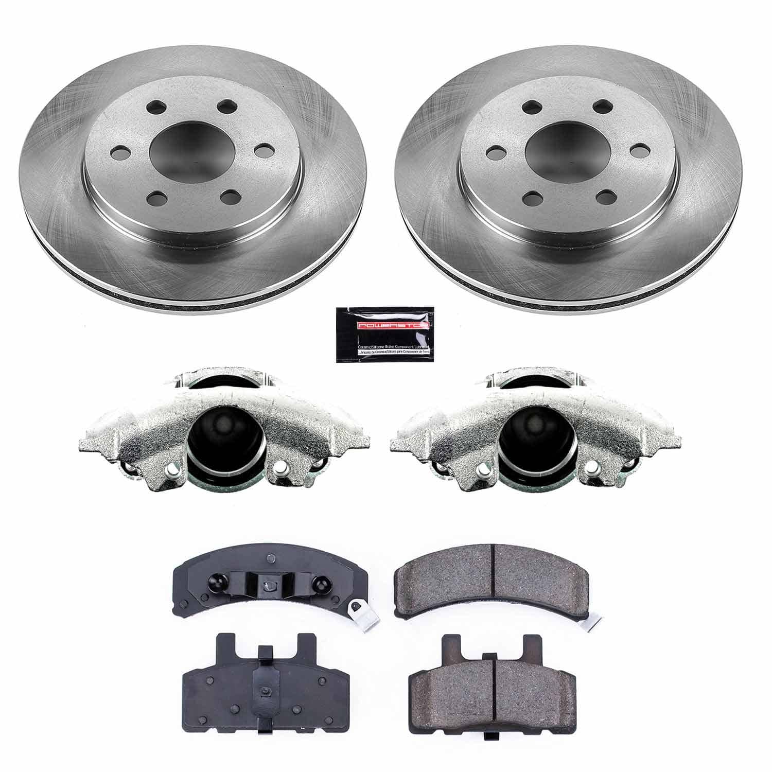 Power Stop - KCOE4870 - Front - Disc Brake Pad/Caliper and Rotor Kit