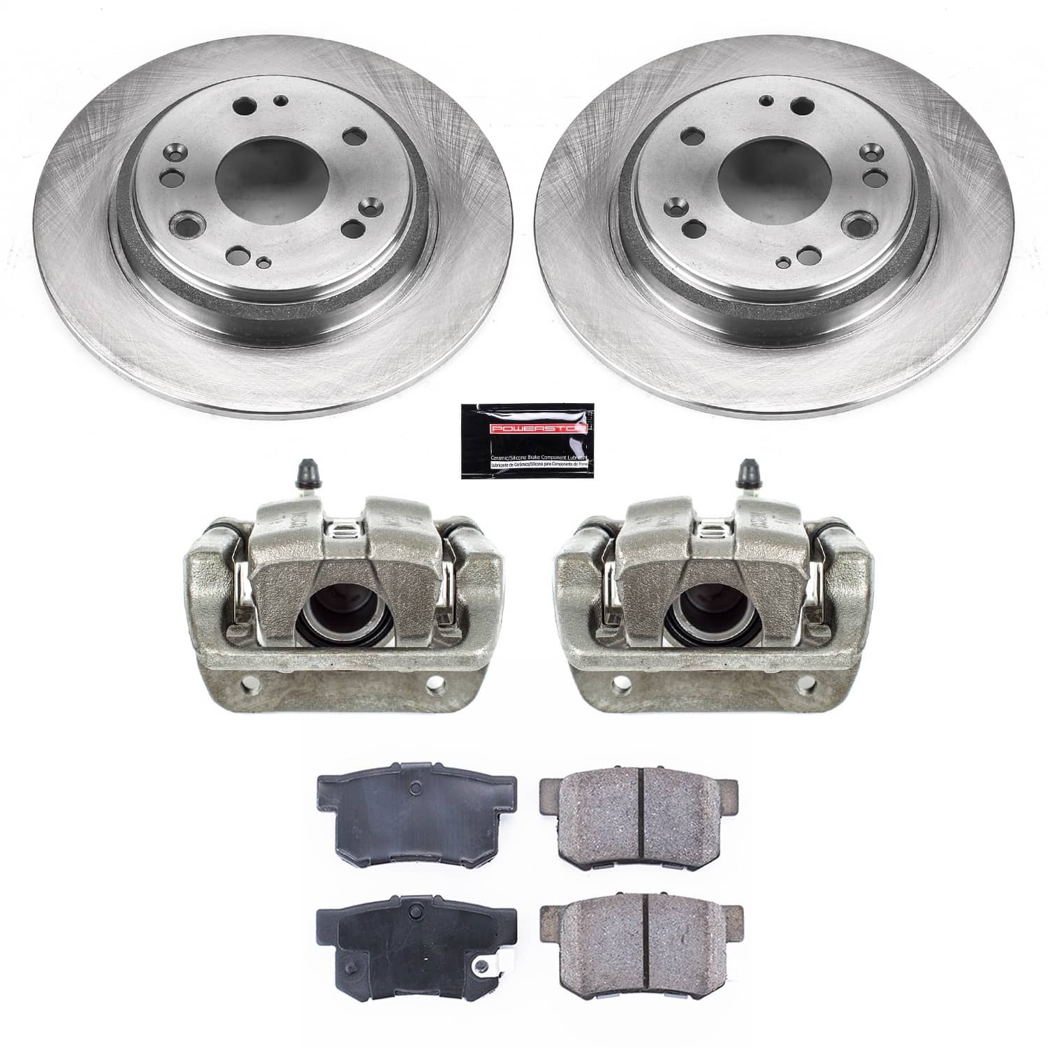 Power Stop - KCOE4989 - Rear - Disc Brake Pad/Caliper and Rotor Kit
