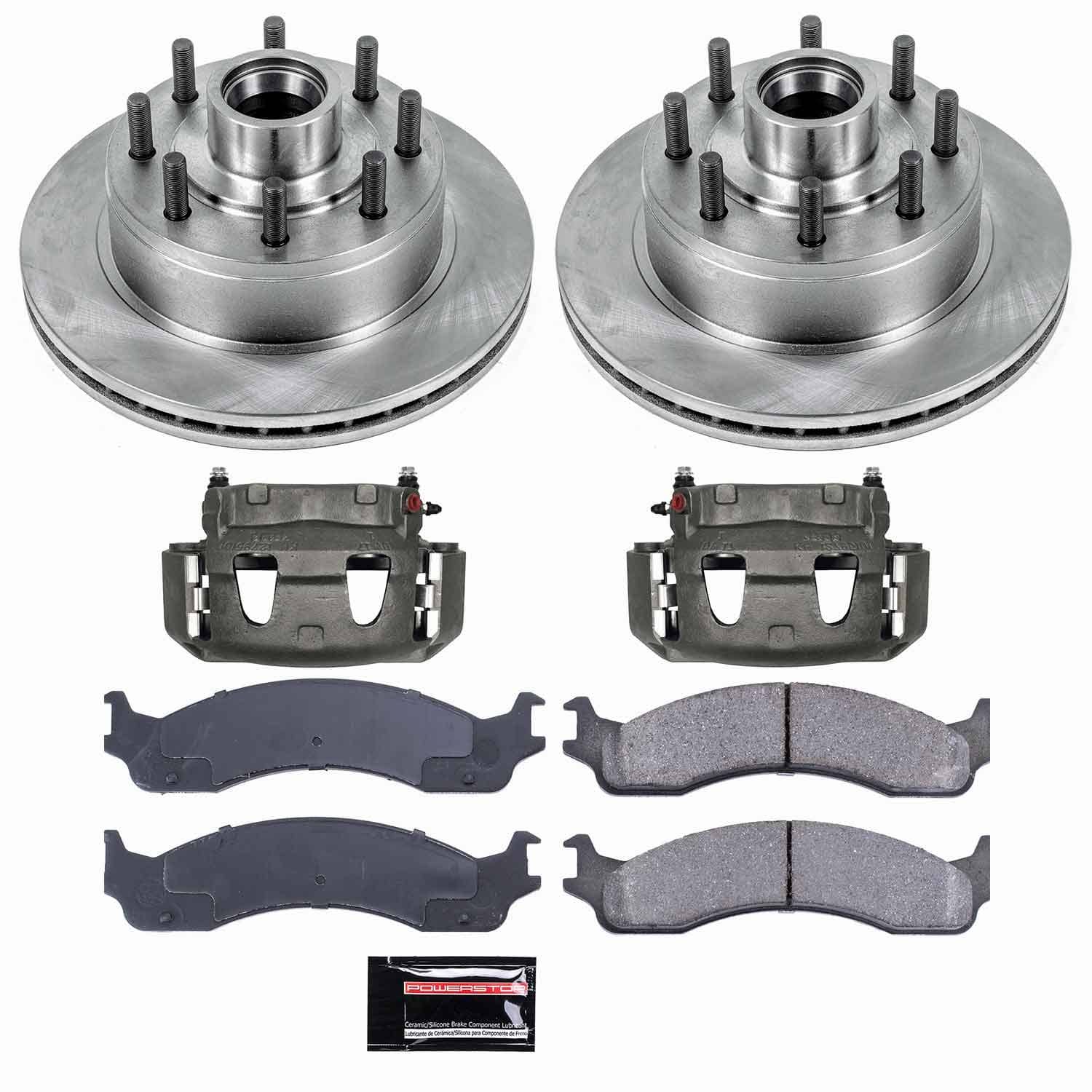 Power Stop - KCOE5088 - Front - Disc Brake Pad/Caliper and Rotor Kit
