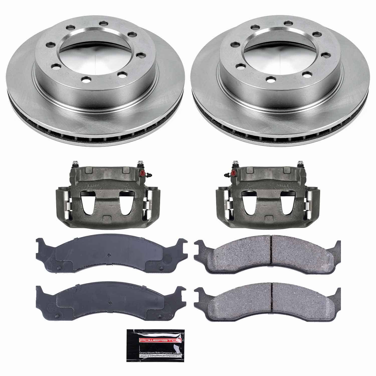 Power Stop - KCOE5089 - Front - Disc Brake Pad/Caliper and Rotor Kit