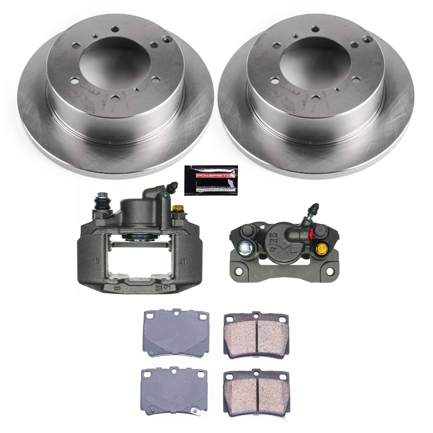 Power Stop - KCOE5160 - Rear - Disc Brake Pad/Caliper and Rotor Kit