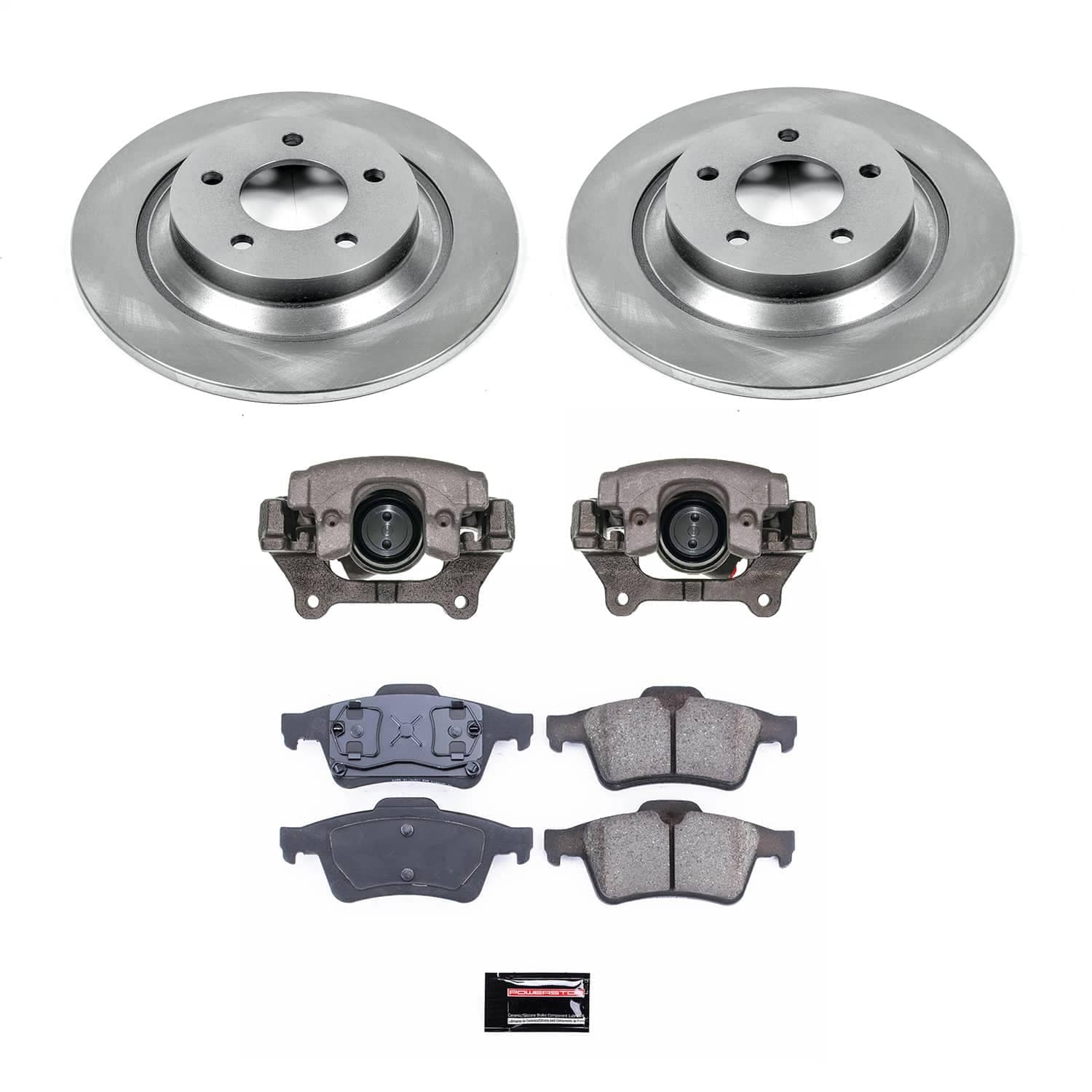 Power Stop - KCOE5310 - Rear - Disc Brake Pad/Caliper and Rotor Kit