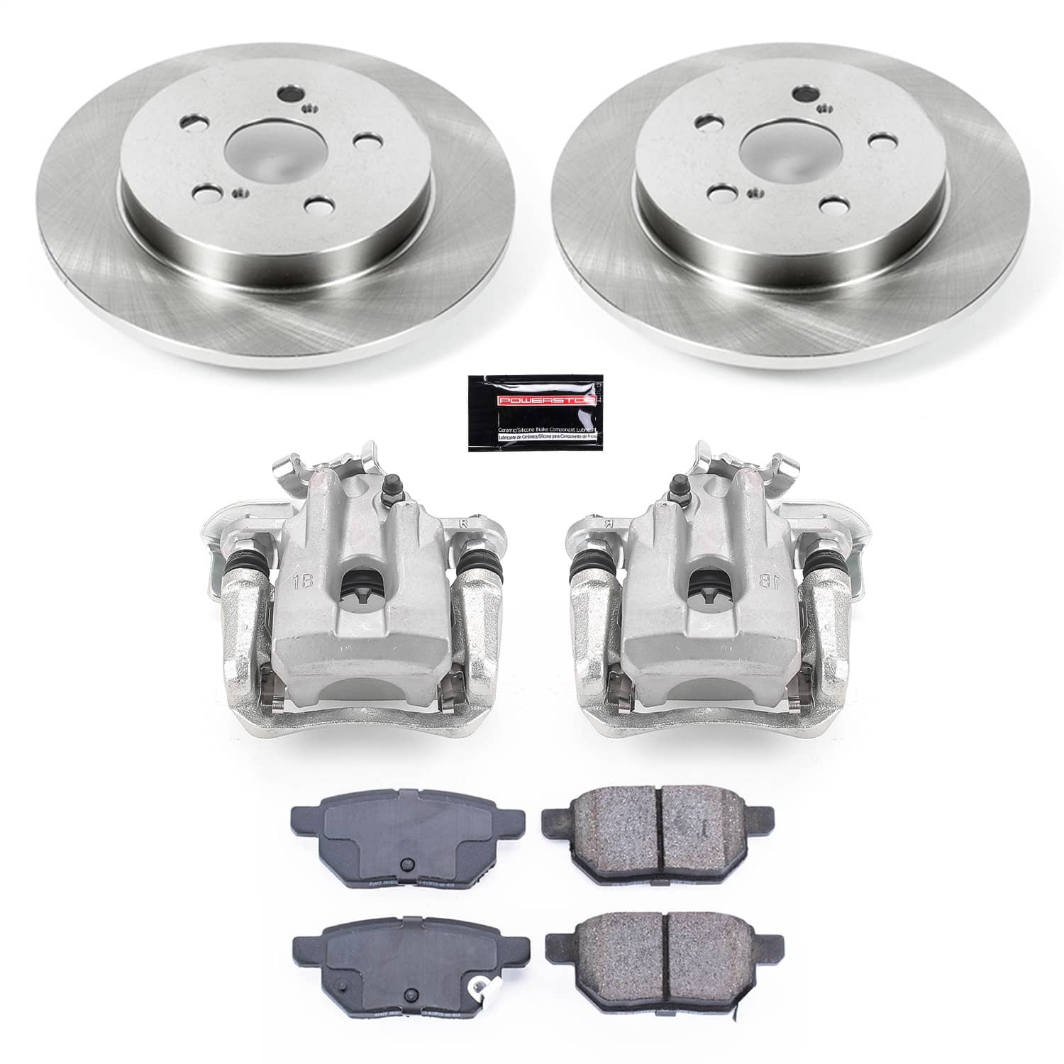 Power Stop - KCOE5503 - Rear - Disc Brake Pad/Caliper and Rotor Kit
