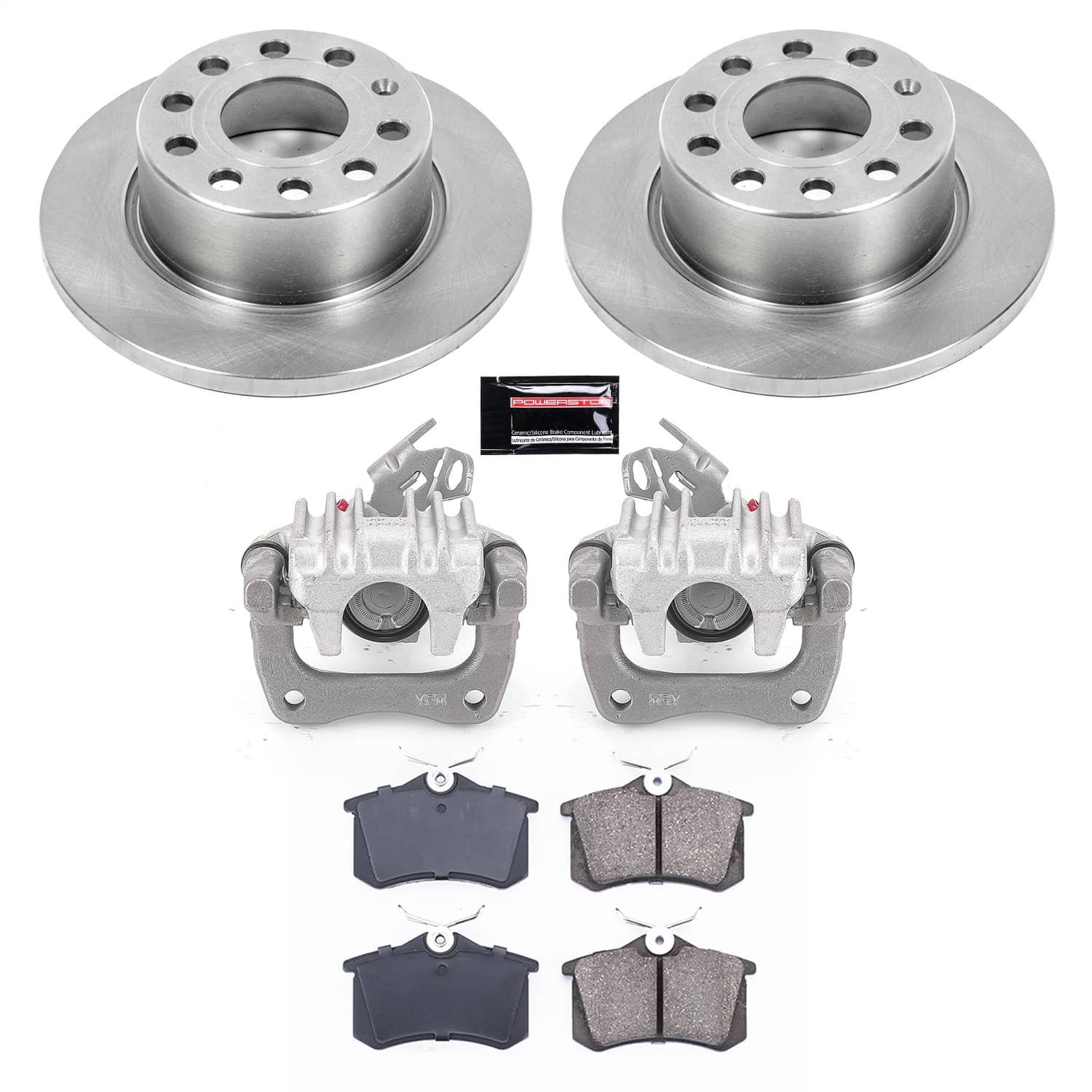 Power Stop - KCOE5671 - Rear - Disc Brake Pad/Caliper and Rotor Kit