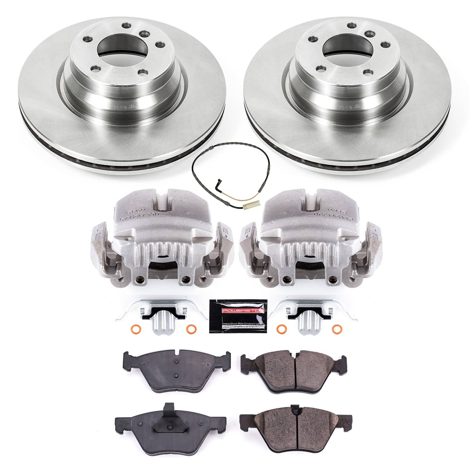 Power Stop - KCOE5767 - Front - Disc Brake Pad/Caliper and Rotor Kit