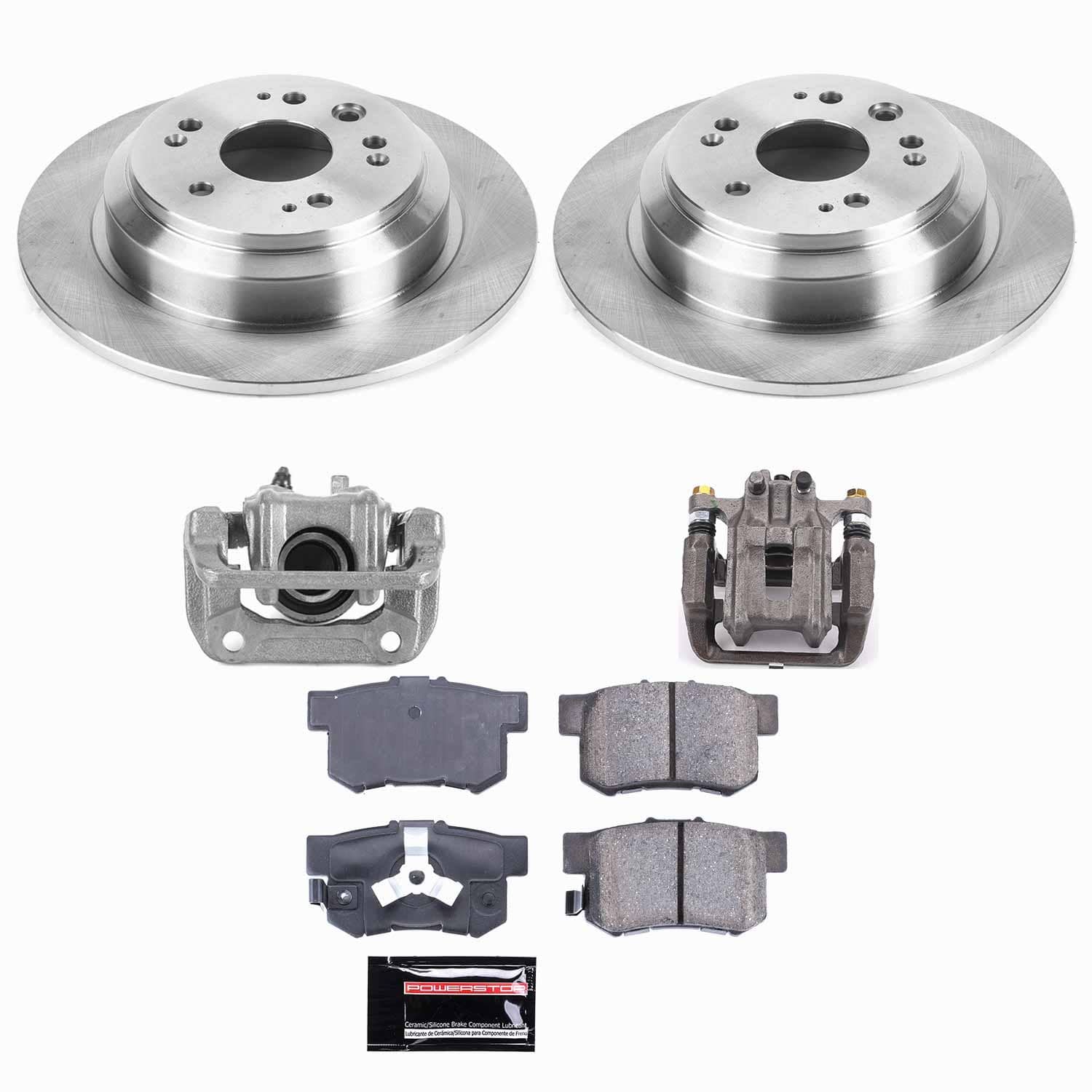 Power Stop - KCOE5859 - Rear - Disc Brake Pad/Caliper and Rotor Kit