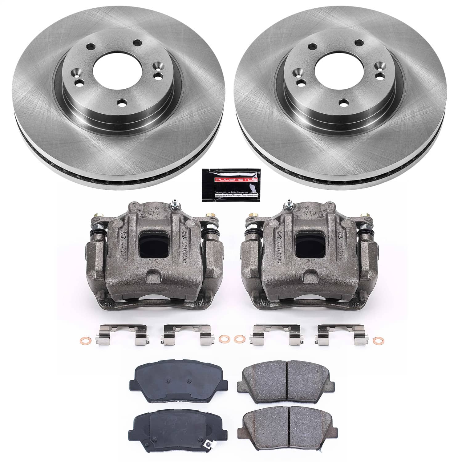 Power Stop - KCOE5926 - Front - Disc Brake Pad/Caliper and Rotor Kit