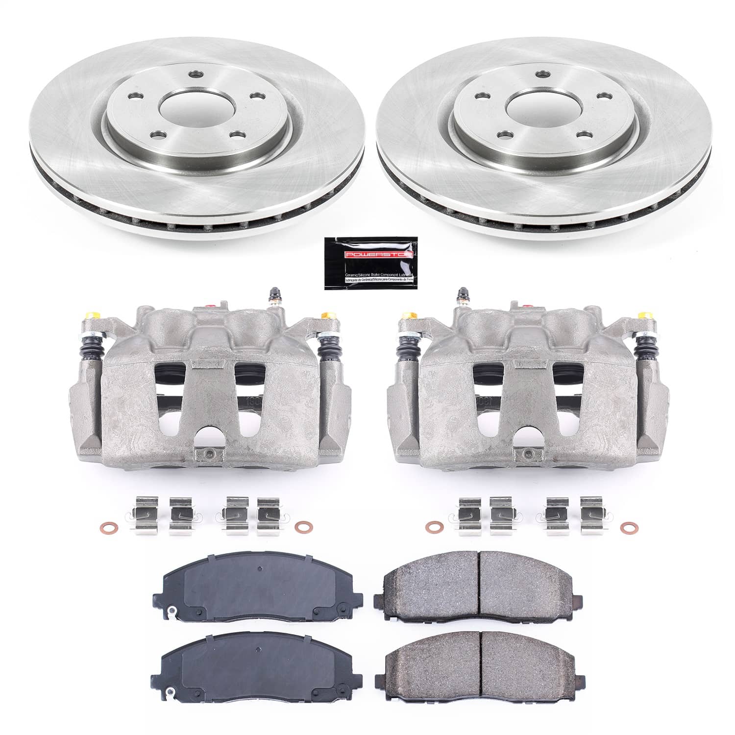 Power Stop - KCOE5959A - Front - Disc Brake Pad/Caliper and Rotor Kit