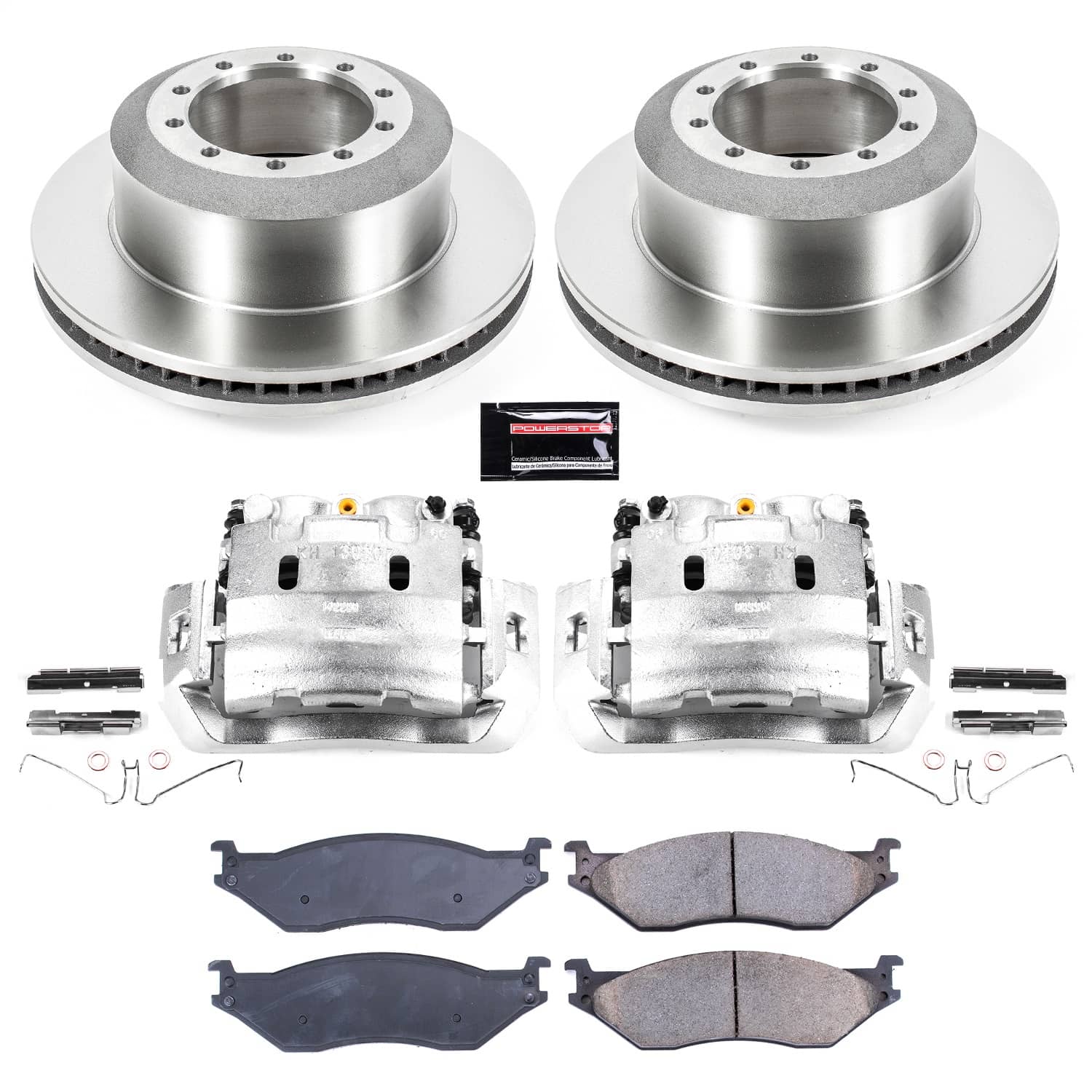 Power Stop - KCOE5966 - Rear - Disc Brake Pad/Caliper and Rotor Kit