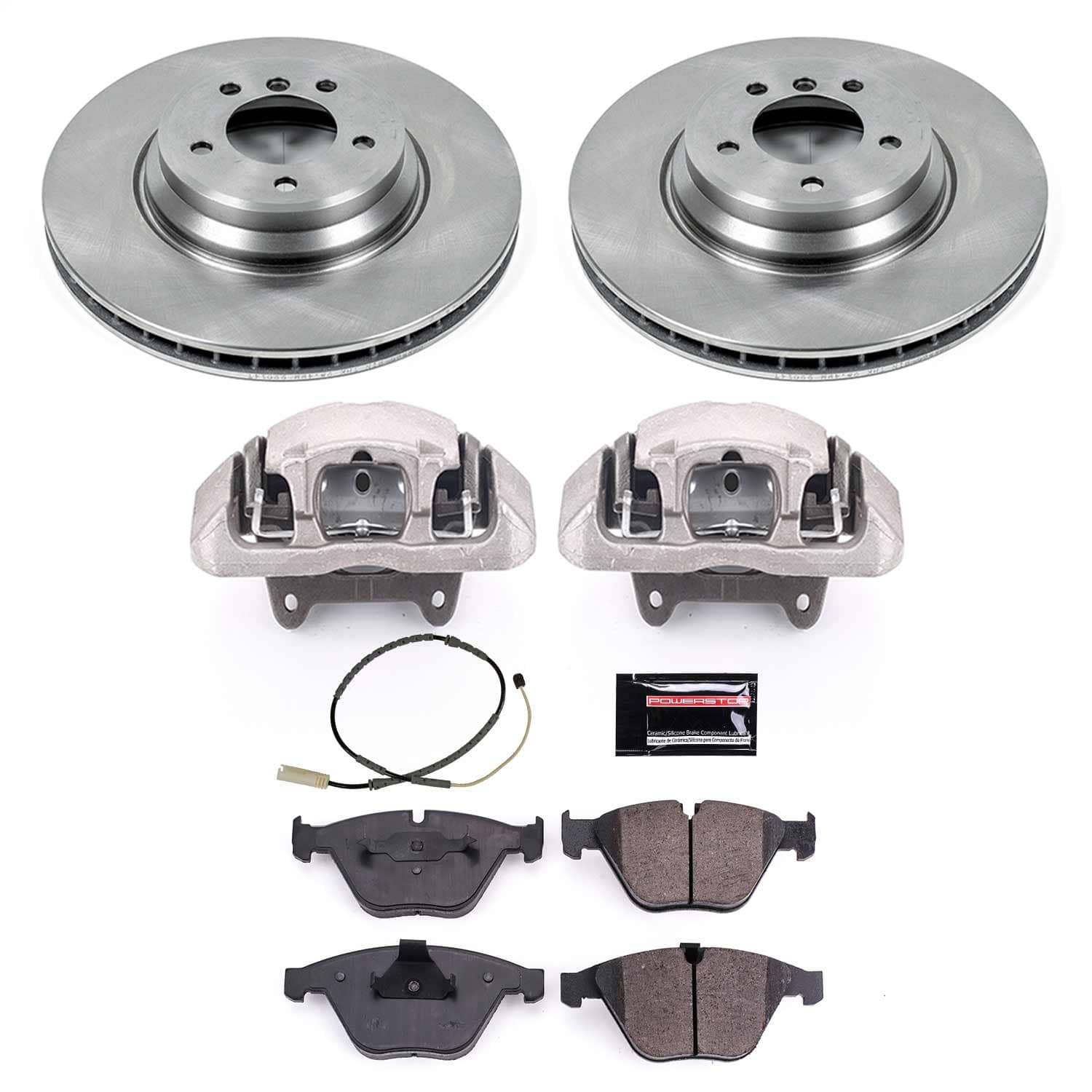 Power Stop - KCOE6058 - Front - Disc Brake Pad/Caliper and Rotor Kit