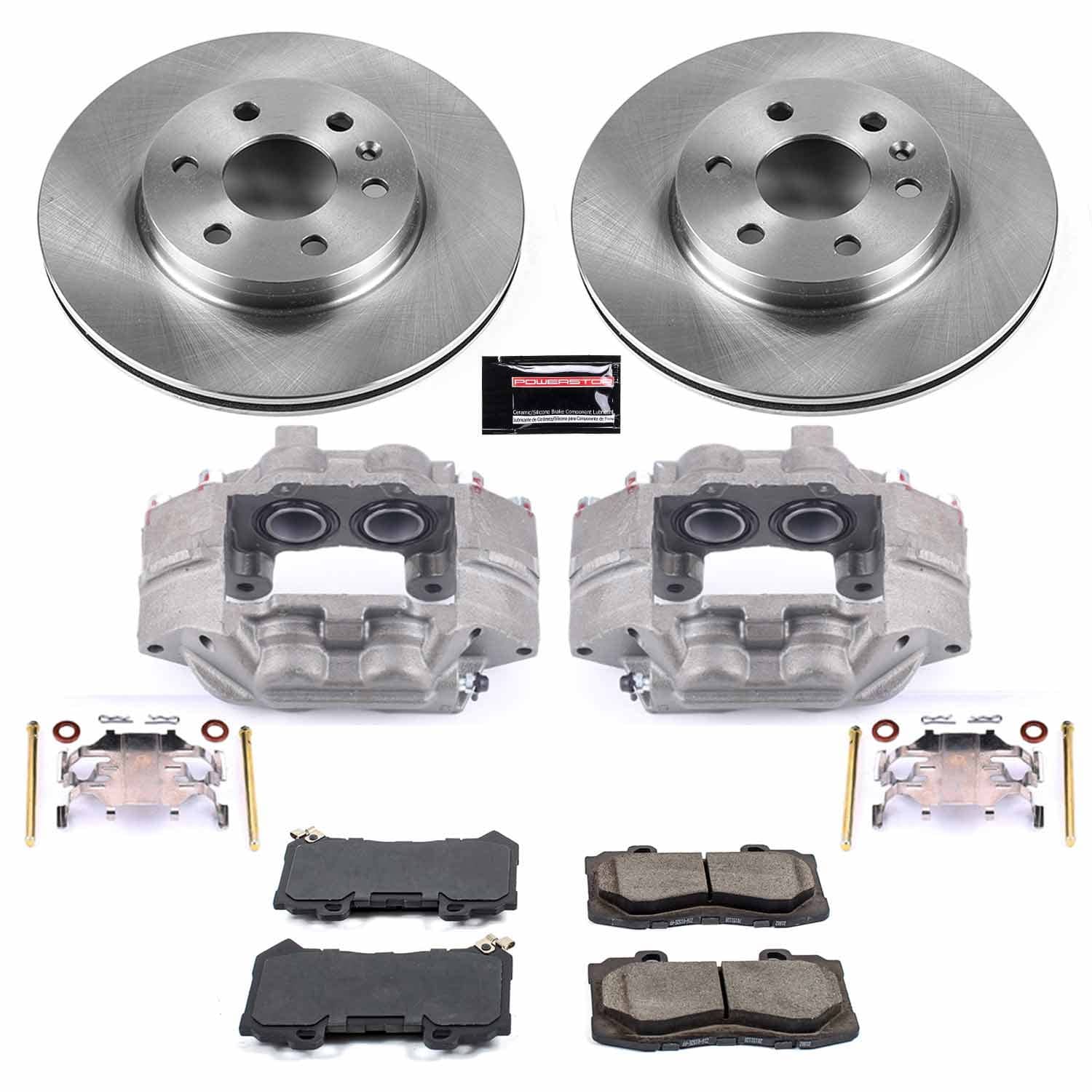 Power Stop - KCOE7126 - Front - Disc Brake Pad/Caliper and Rotor Kit
