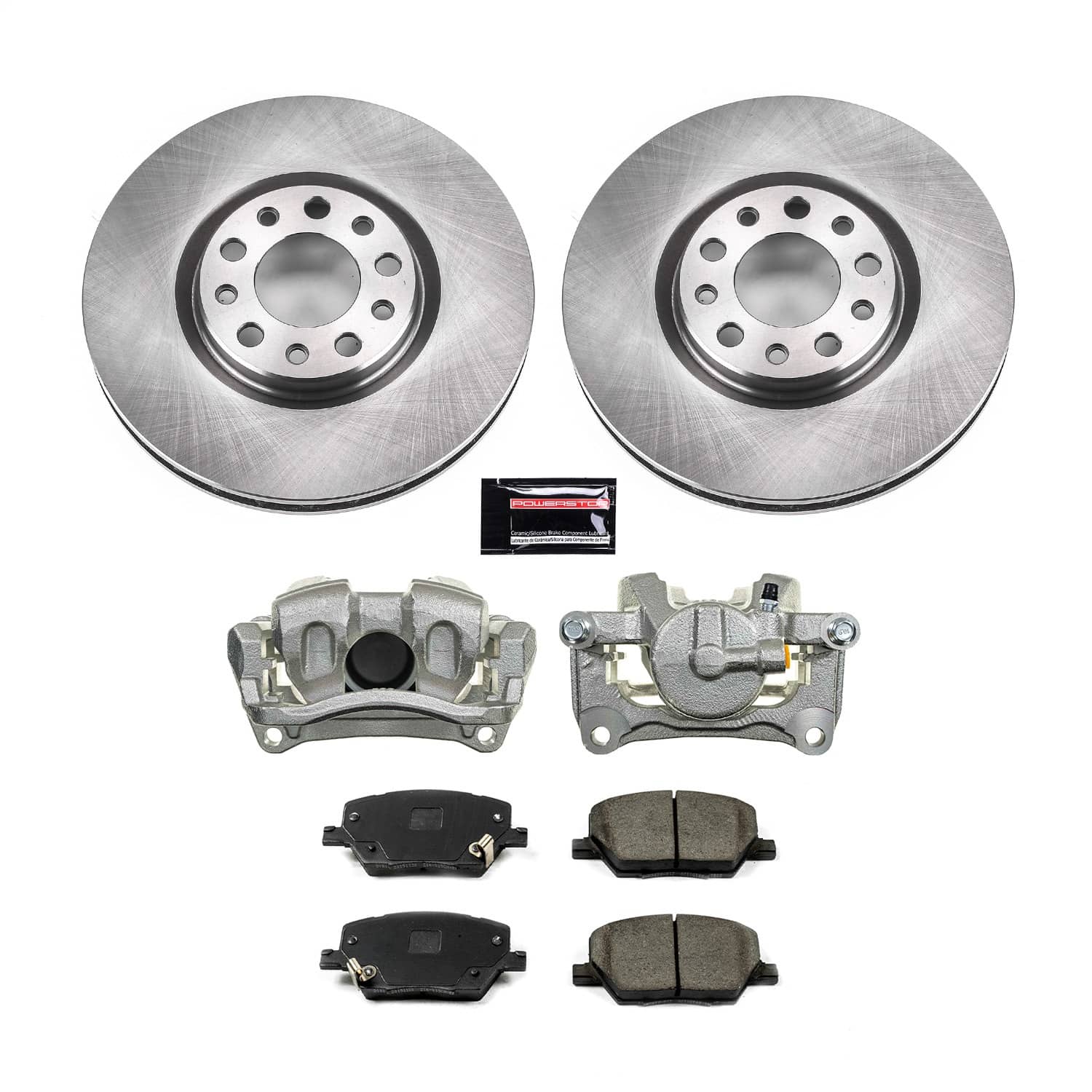 Power Stop - KCOE7299 - Front - Disc Brake Pad/Caliper and Rotor Kit