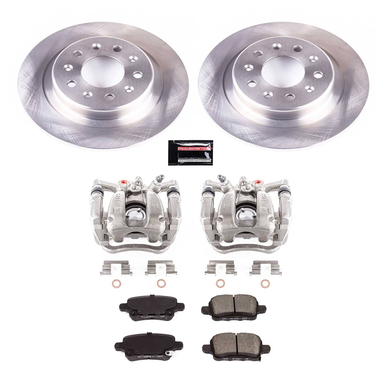 Power Stop - KCOE7721 - Rear - Disc Brake Pad/Caliper and Rotor Kit