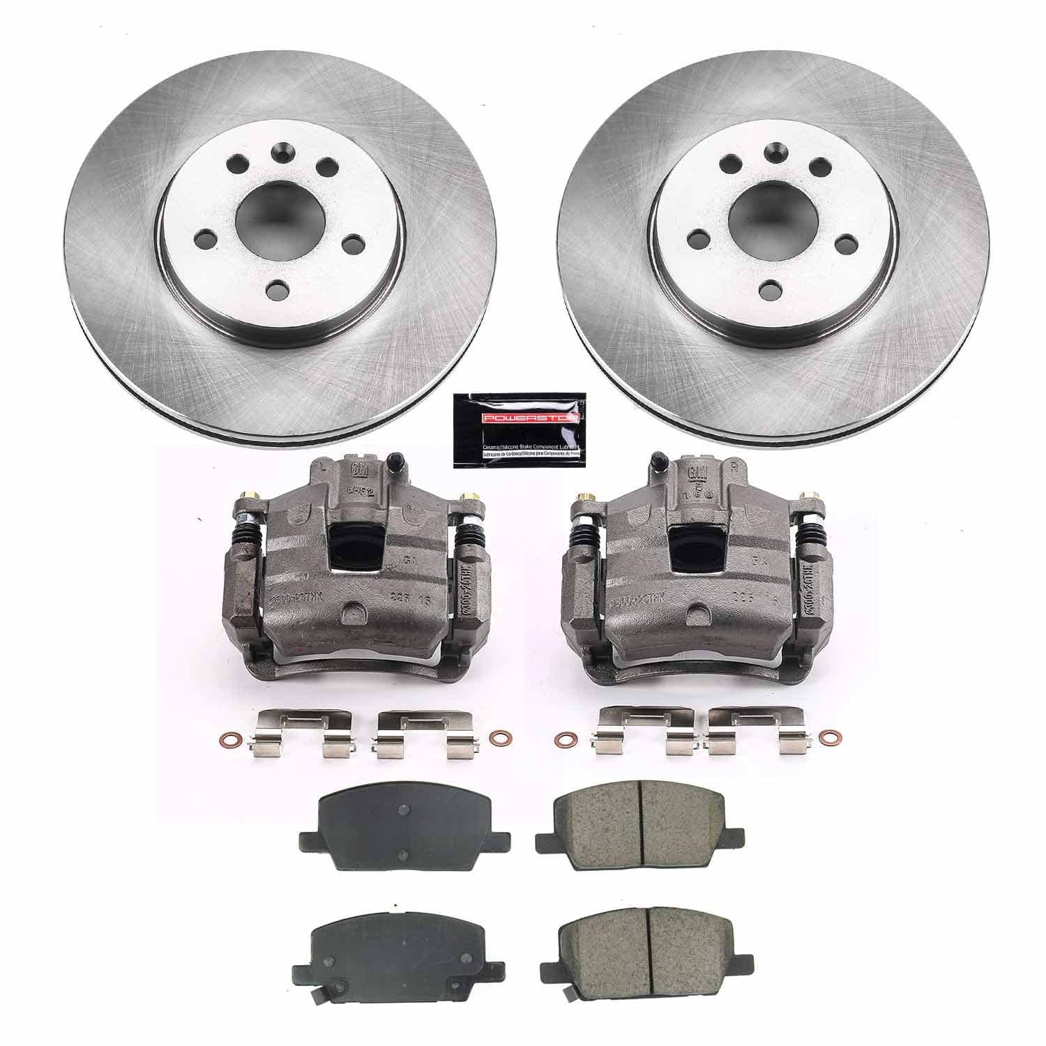 Power Stop - KCOE8316 - Front - Disc Brake Pad/Caliper and Rotor Kit