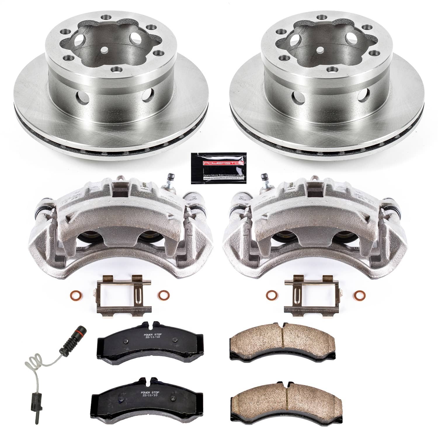 Power Stop - KCOE8427 - Rear - Disc Brake Pad/Caliper and Rotor Kit