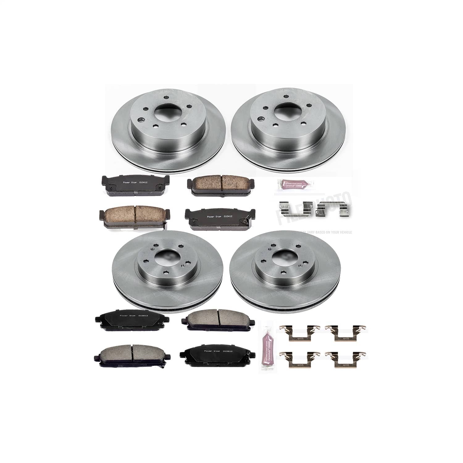 Power Stop - KOE1180 - Front and Rear - Disc Brake Pad and Rotor Kit