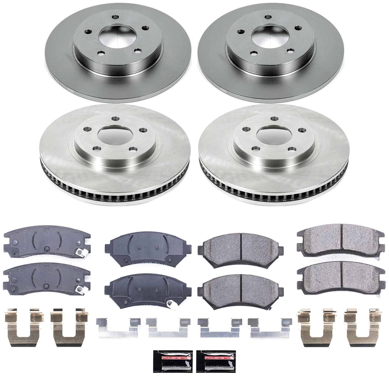 Power Stop - KOE1543 - Front and Rear - Disc Brake Pad and Rotor Kit