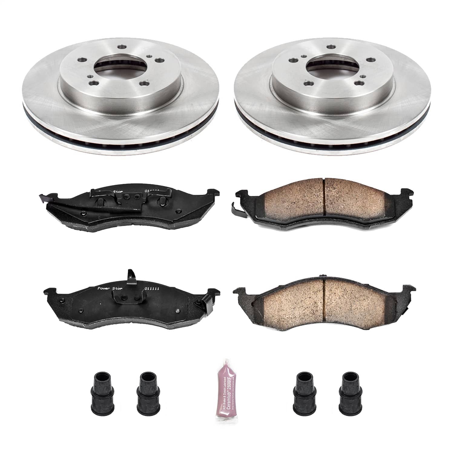 Power Stop - KOE1823 - Front - Disc Brake Pad and Rotor Kit