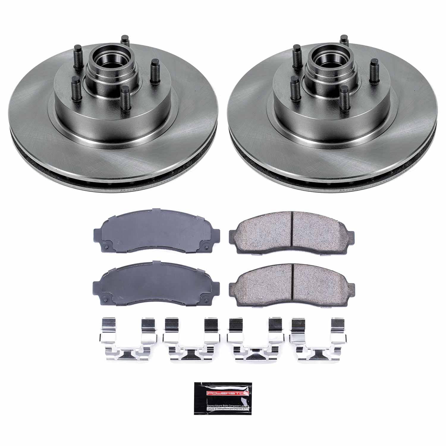 Power Stop - KOE1857 - Front - Disc Brake Pad and Rotor Kit