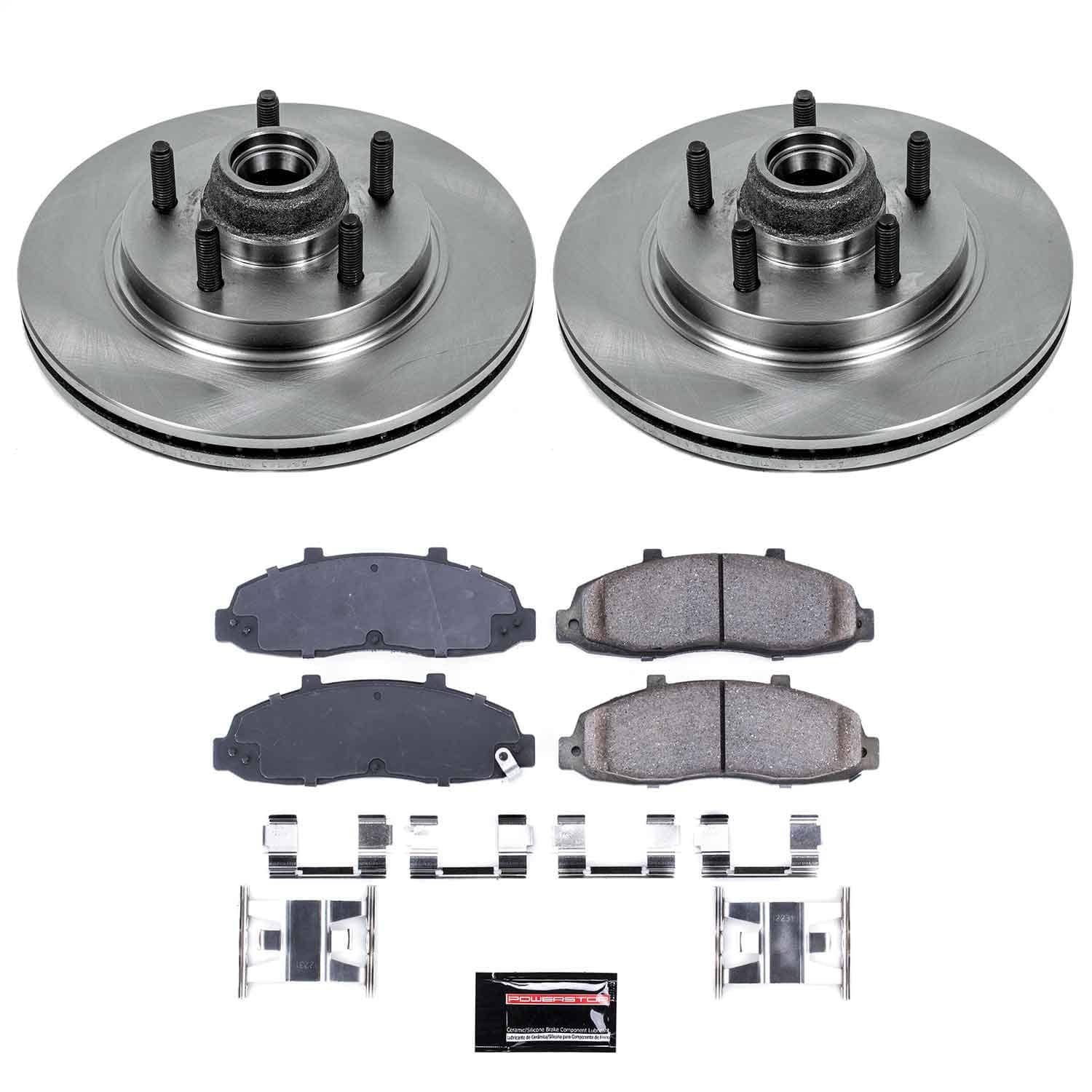 Power Stop - KOE1914 - Front - Disc Brake Pad and Rotor Kit