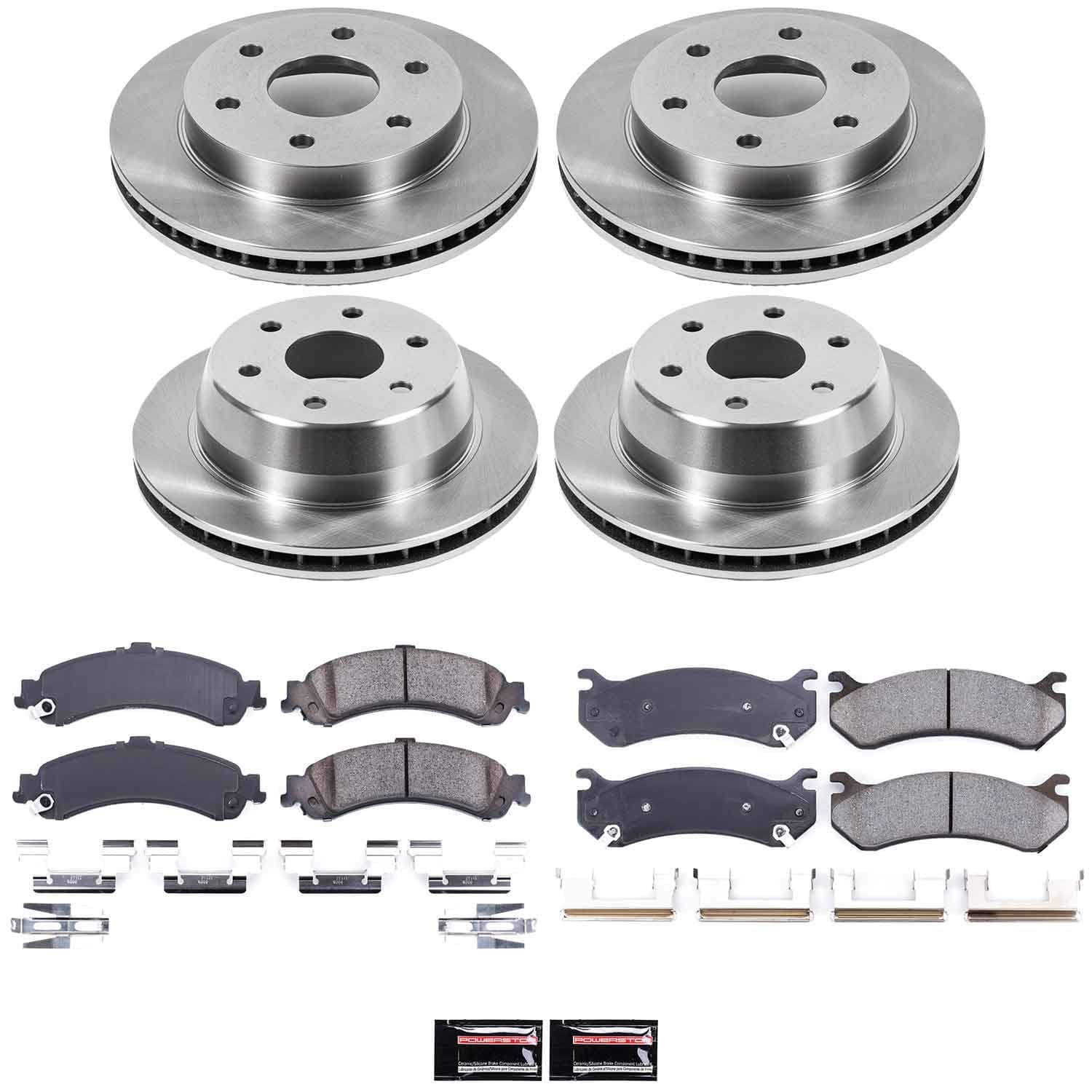 Power Stop - KOE2015 - Front and Rear - Disc Brake Pad and Rotor Kit