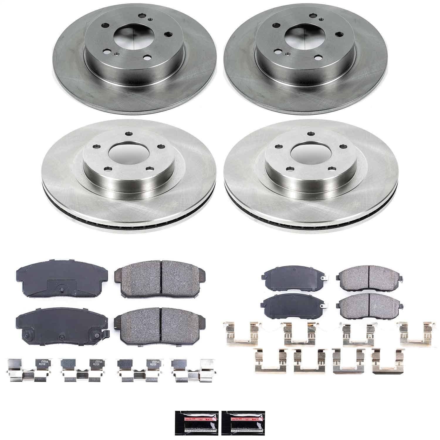Power Stop - KOE2706 - Front and Rear - Disc Brake Pad and Rotor Kit