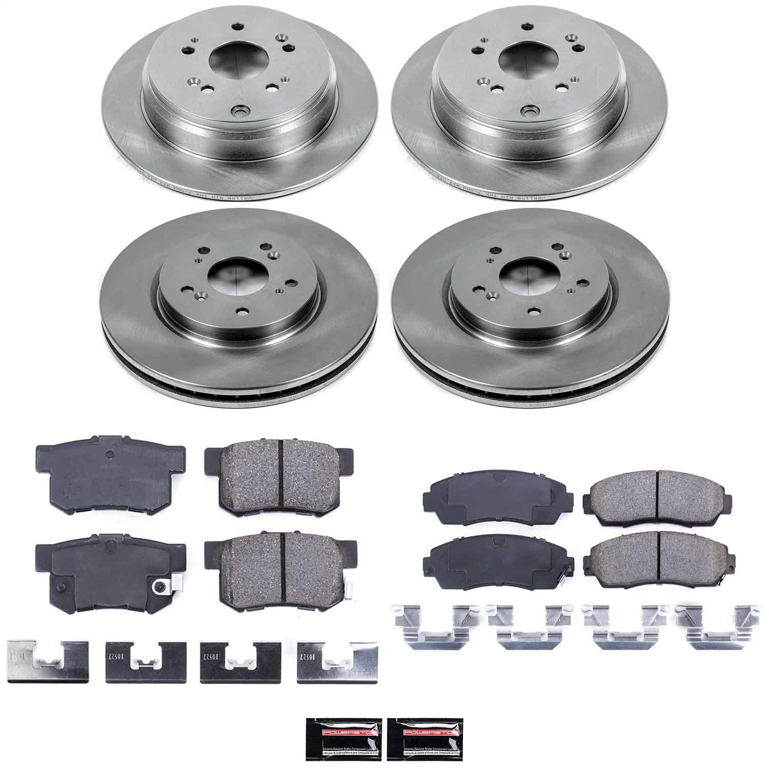 Power Stop - KOE2781 - Front and Rear - Disc Brake Pad and Rotor Kit