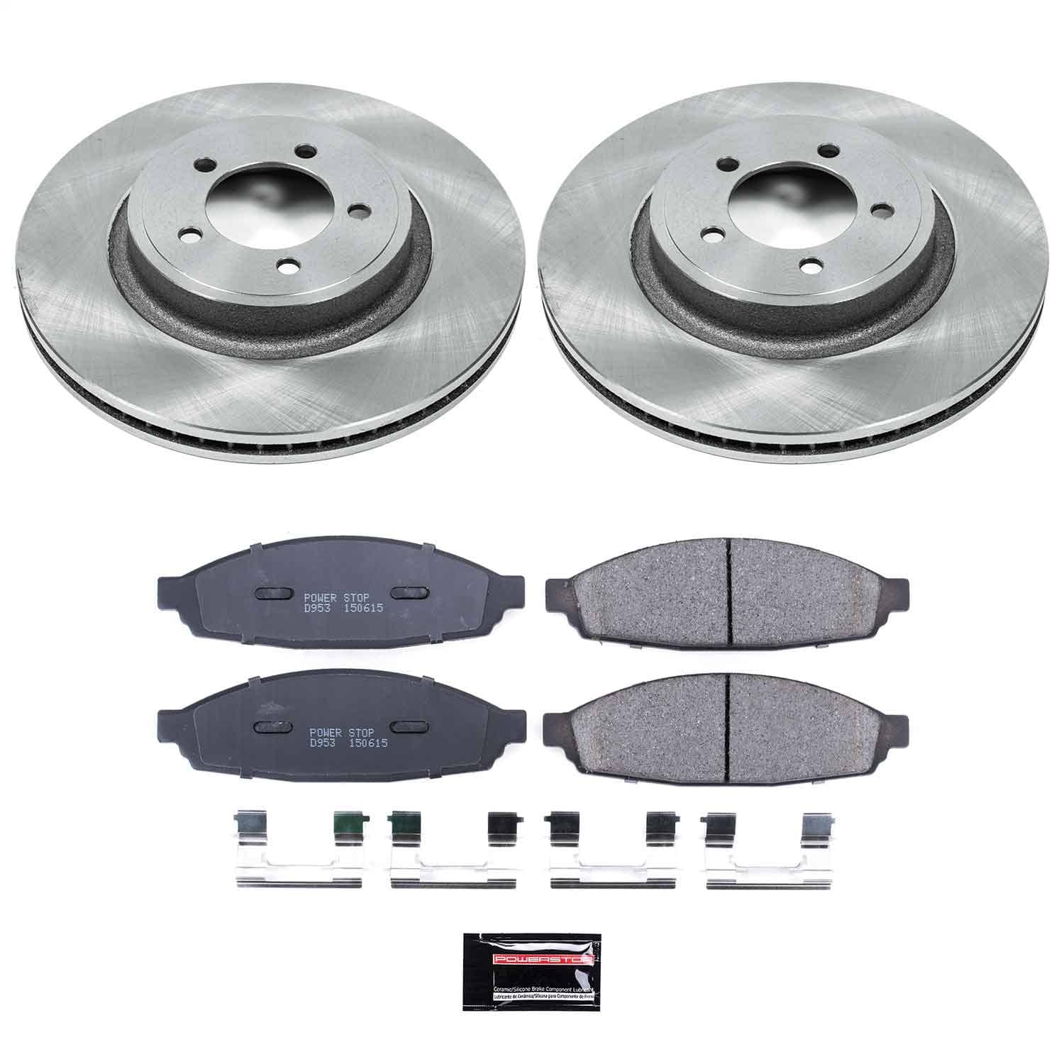 Power Stop - KOE3024 - Front - Disc Brake Pad and Rotor Kit