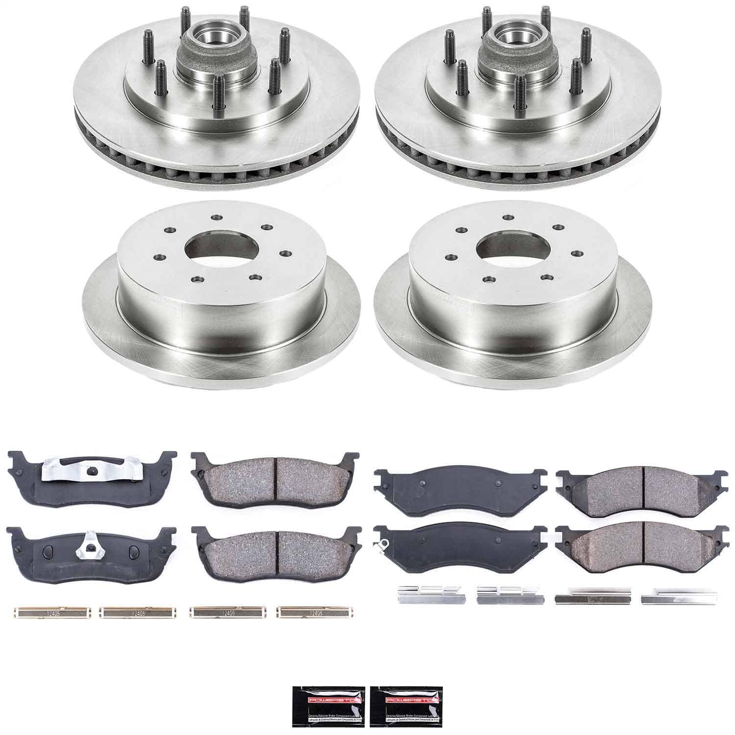 Power Stop - KOE4390 - Front and Rear - Disc Brake Pad and Rotor Kit