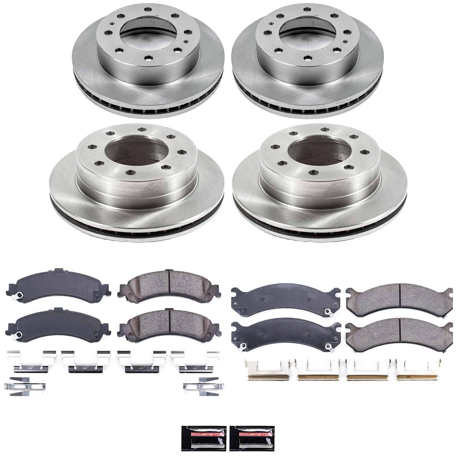 Power Stop - KOE4454 - Front and Rear - Disc Brake Pad and Rotor Kit