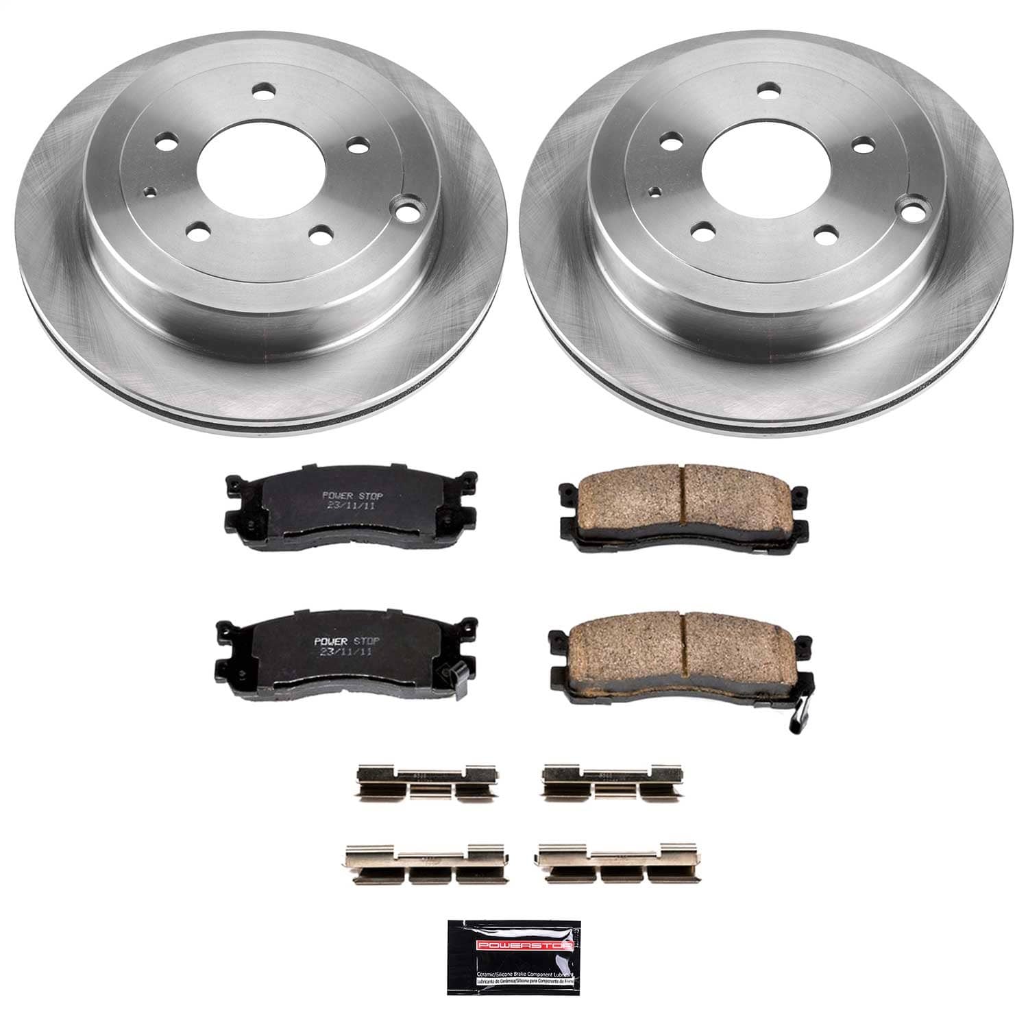 Power Stop - KOE5009 - Rear - Disc Brake Pad and Rotor Kit