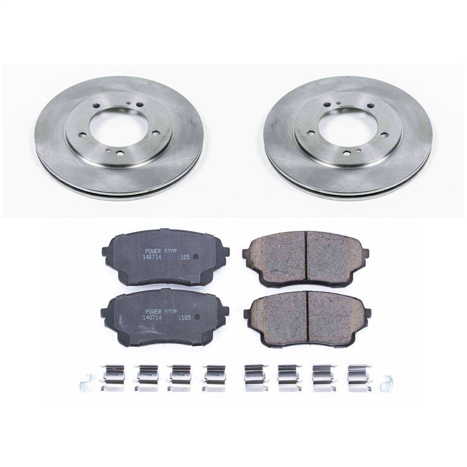 Power Stop - KOE5437 - Front - Disc Brake Pad and Rotor Kit