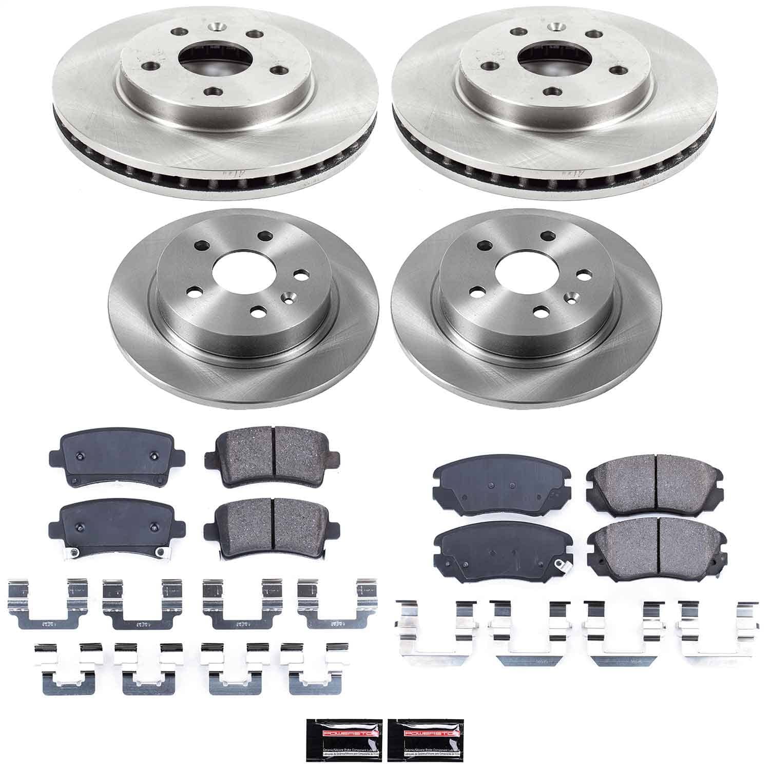 Power Stop - KOE5523 - Front and Rear - Disc Brake Pad and Rotor Kit