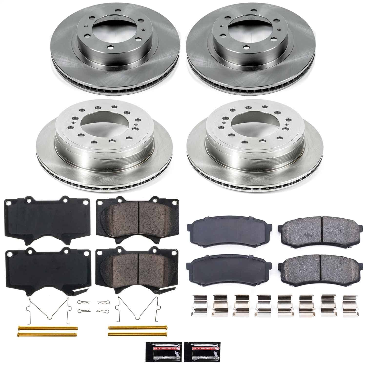 Power Stop - KOE5805 - Front and Rear - Disc Brake Pad and Rotor Kit