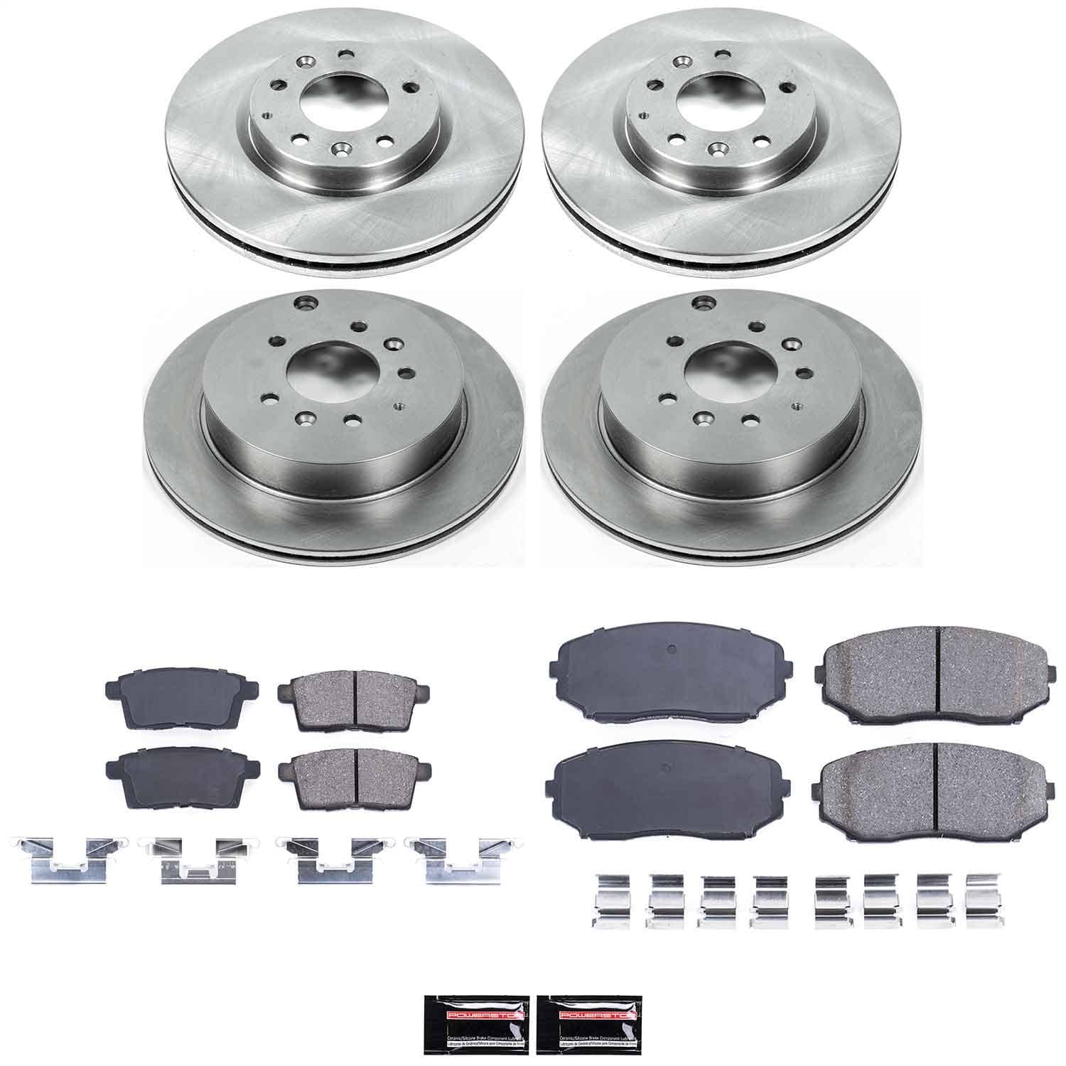 Power Stop - KOE5829 - Front and Rear - Disc Brake Pad and Rotor Kit