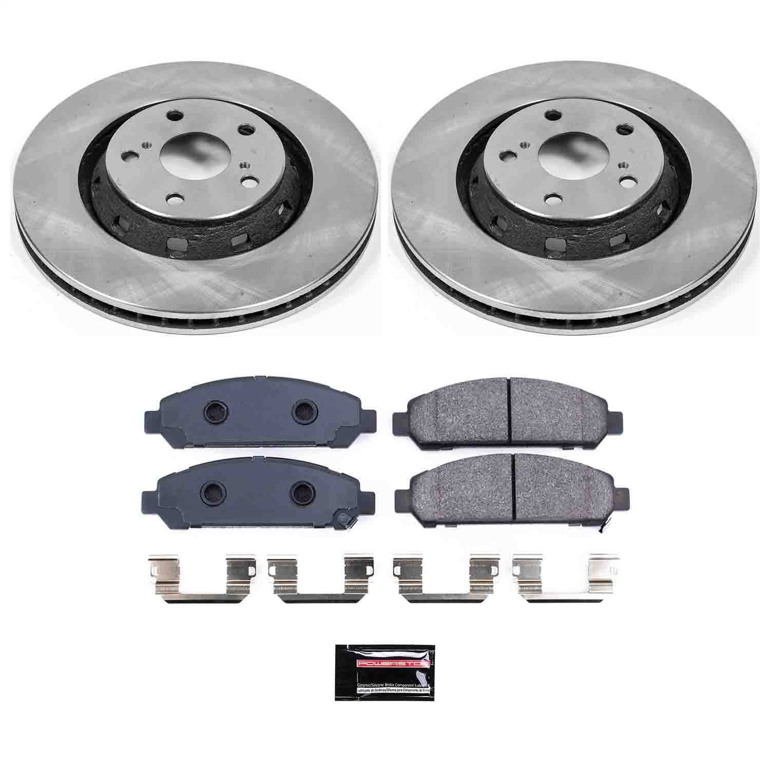 Power Stop - KOE5865 - Front - Disc Brake Pad and Rotor Kit