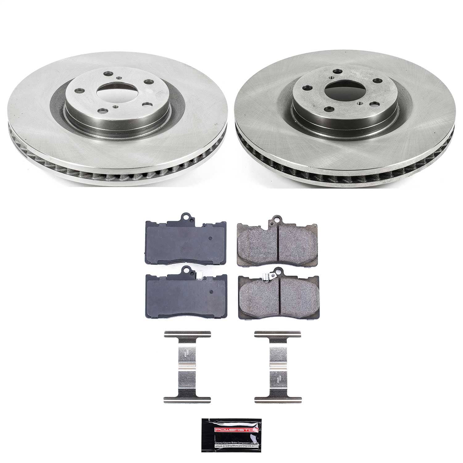 Power Stop - KOE5868 - Front - Disc Brake Pad and Rotor Kit