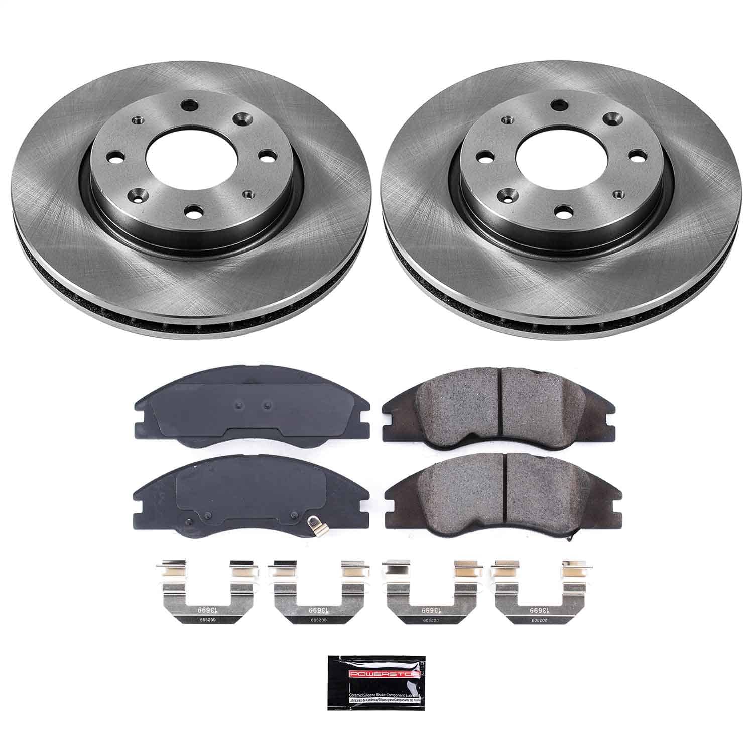 Power Stop - KOE5903 - Front - Disc Brake Pad and Rotor Kit