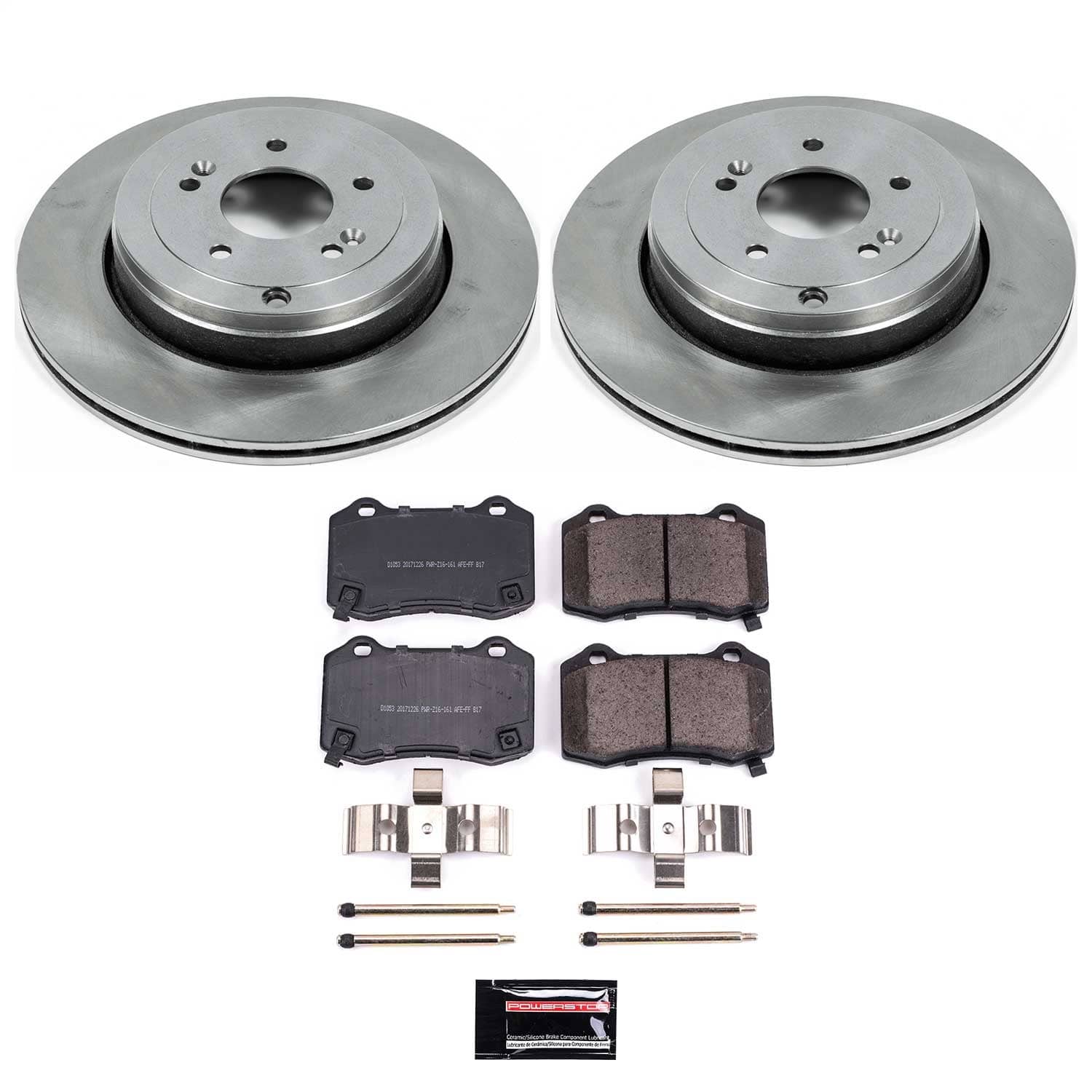 Power Stop - KOE6165 - Rear - Disc Brake Pad and Rotor Kit